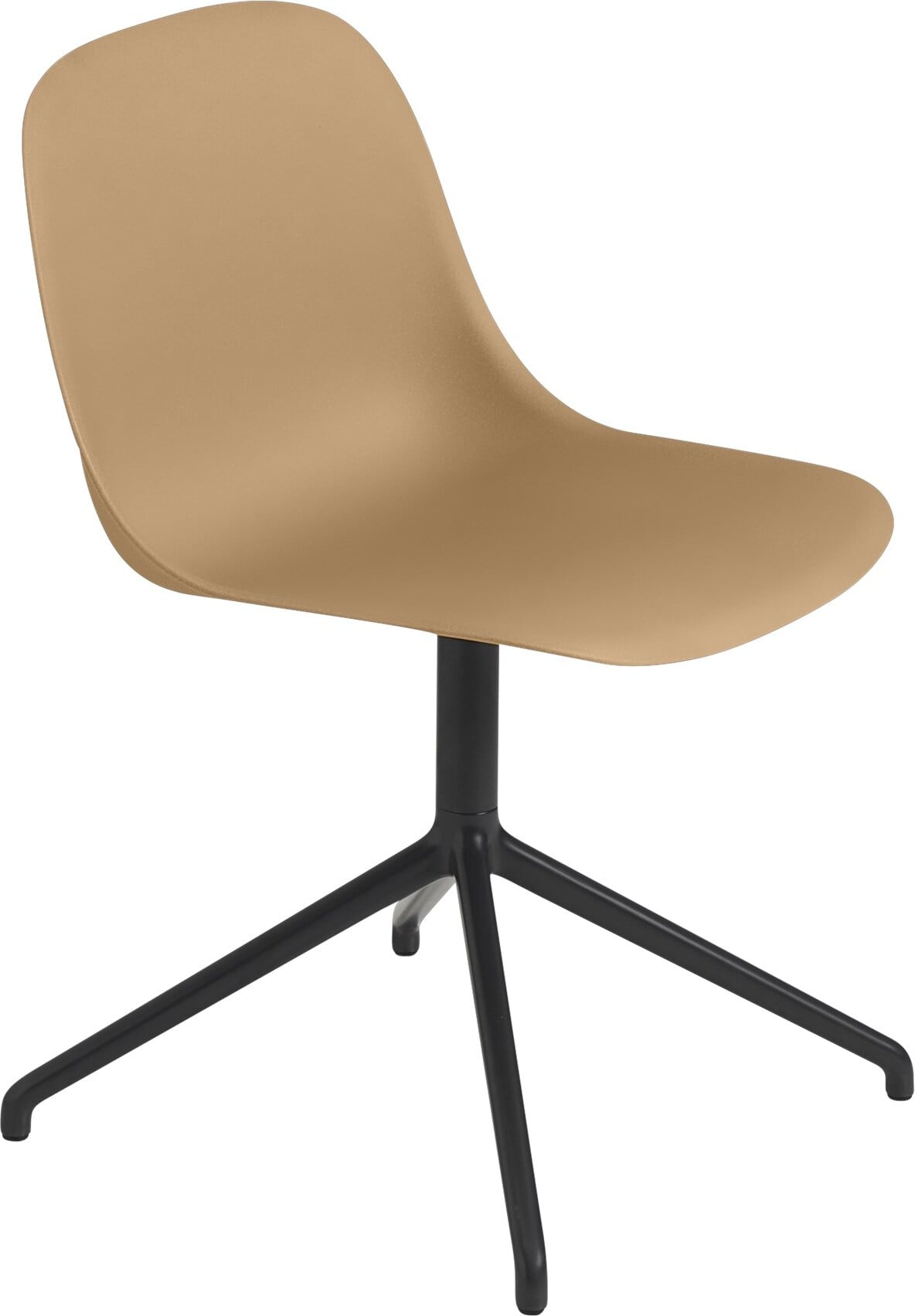 Krzesło Fiber Swivel ochra na aluminiowych nogach