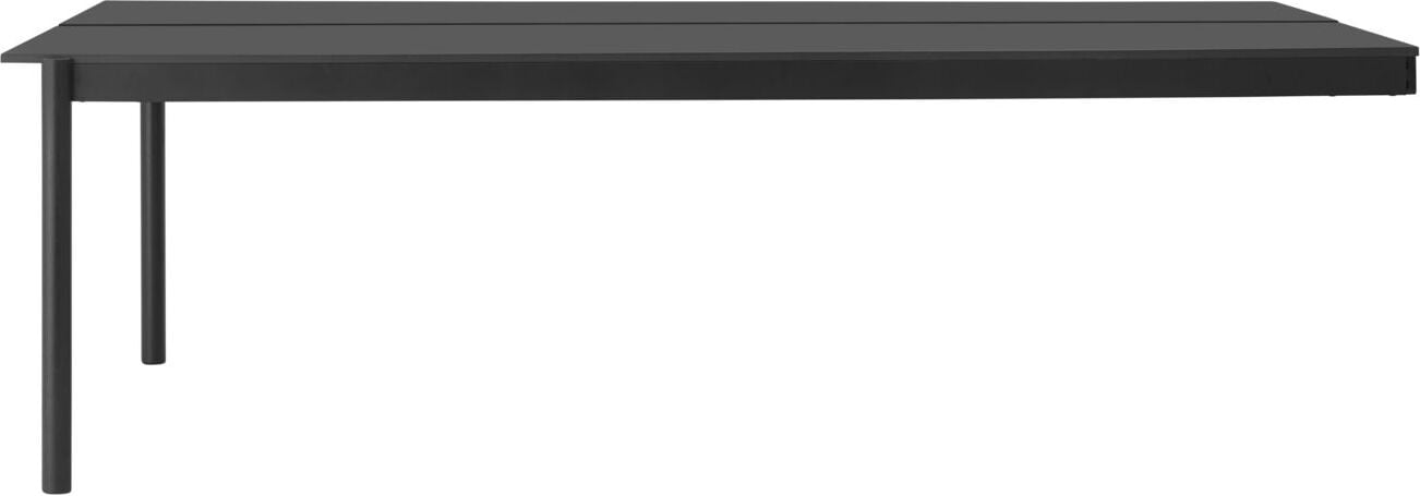Moduł boczny stołu Linear System 240 cm czarny nanolaminat