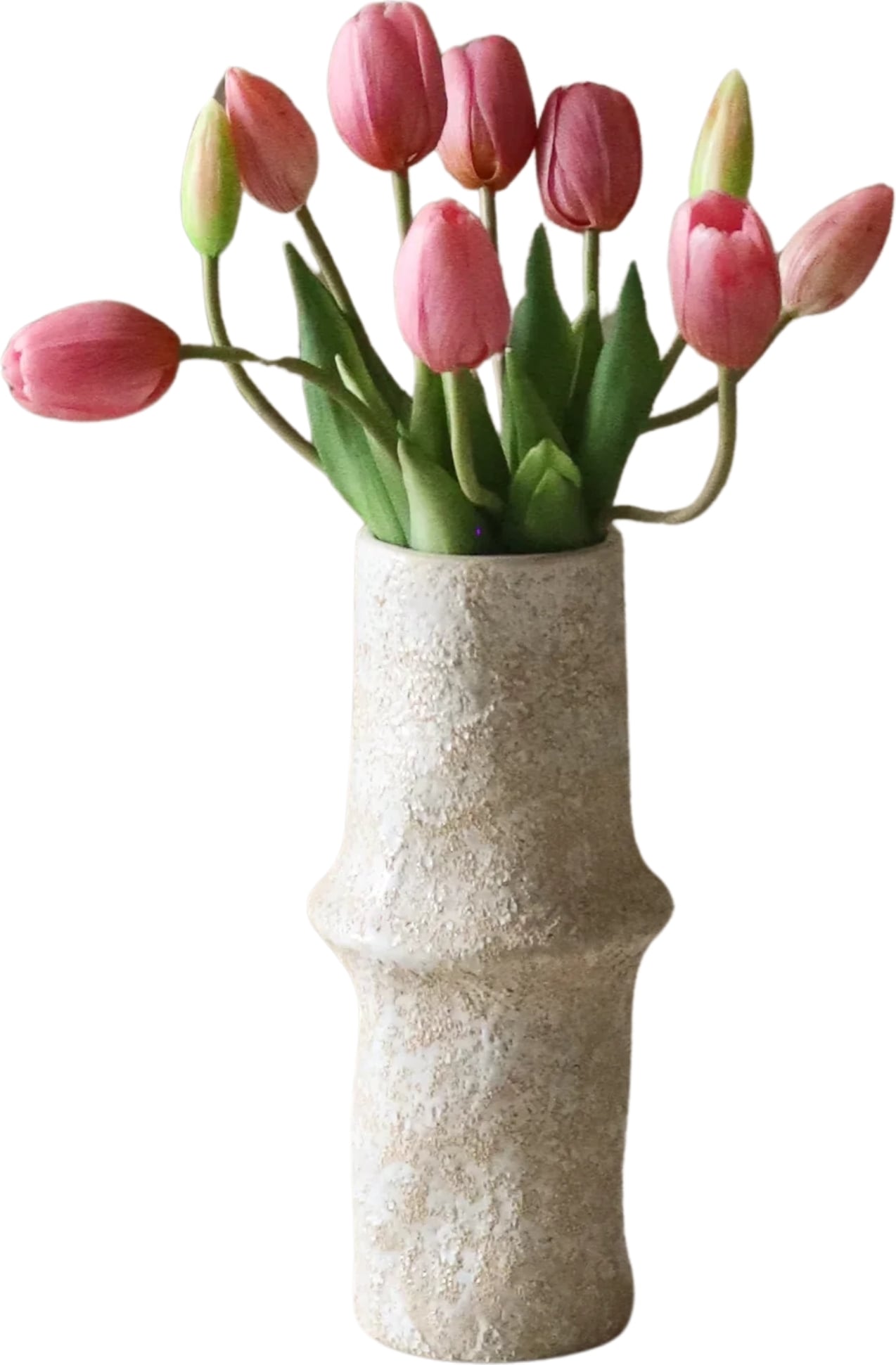 Kwiaty sztuczne bukiet Botane tulipany 35 cm różowe
