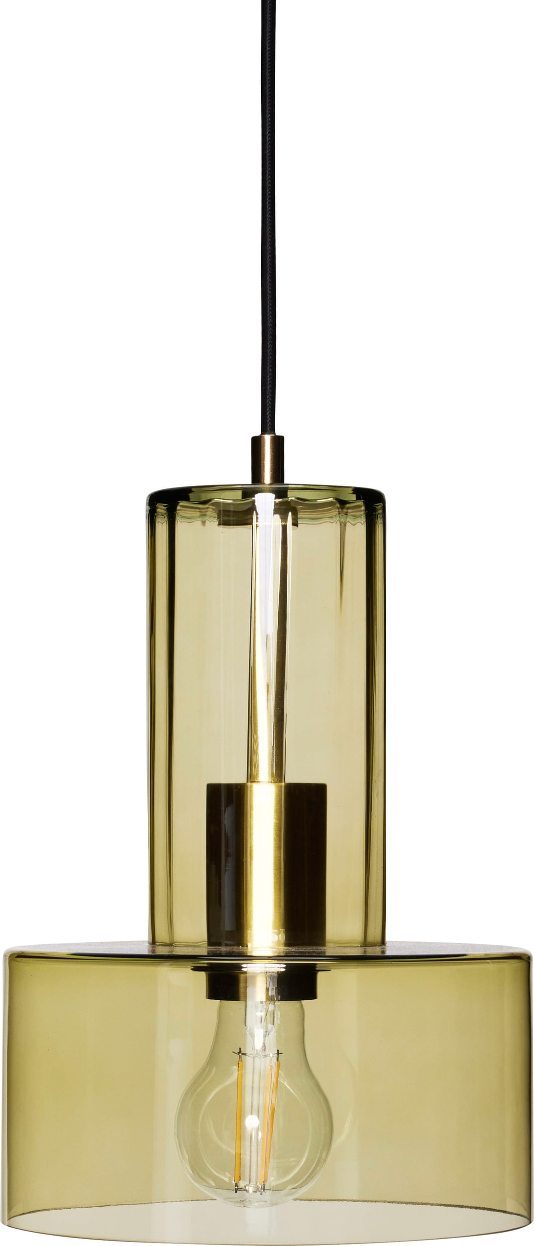 Lampa wisząca Hübsch 27 cm jasnozielona szklana