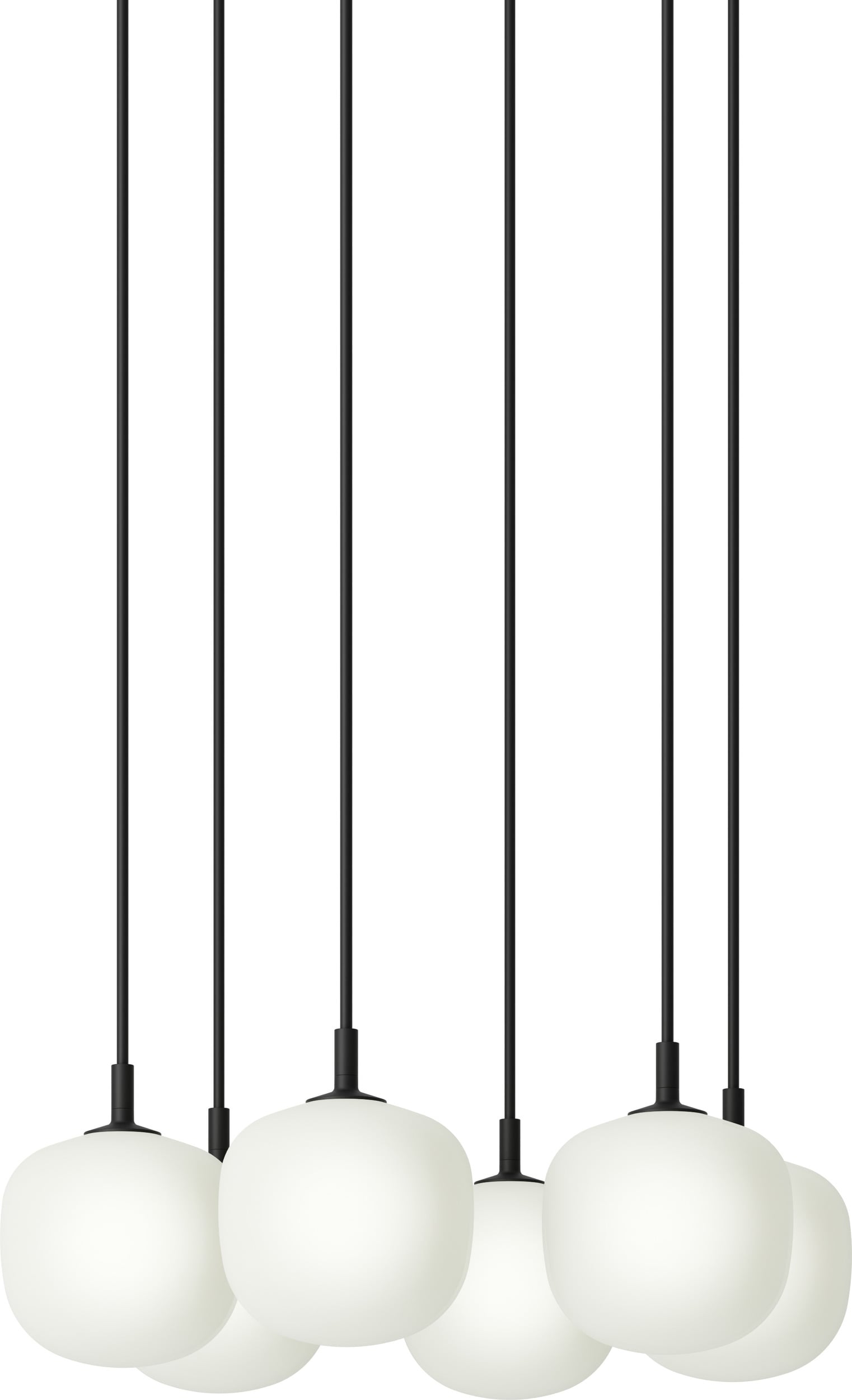 Lampa wisząca Rime 6-punktowa 12 cm czarna