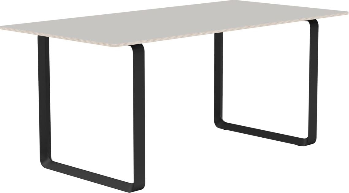 Stół Muuto 170 x 85 cm szary linoleum nogi czarne