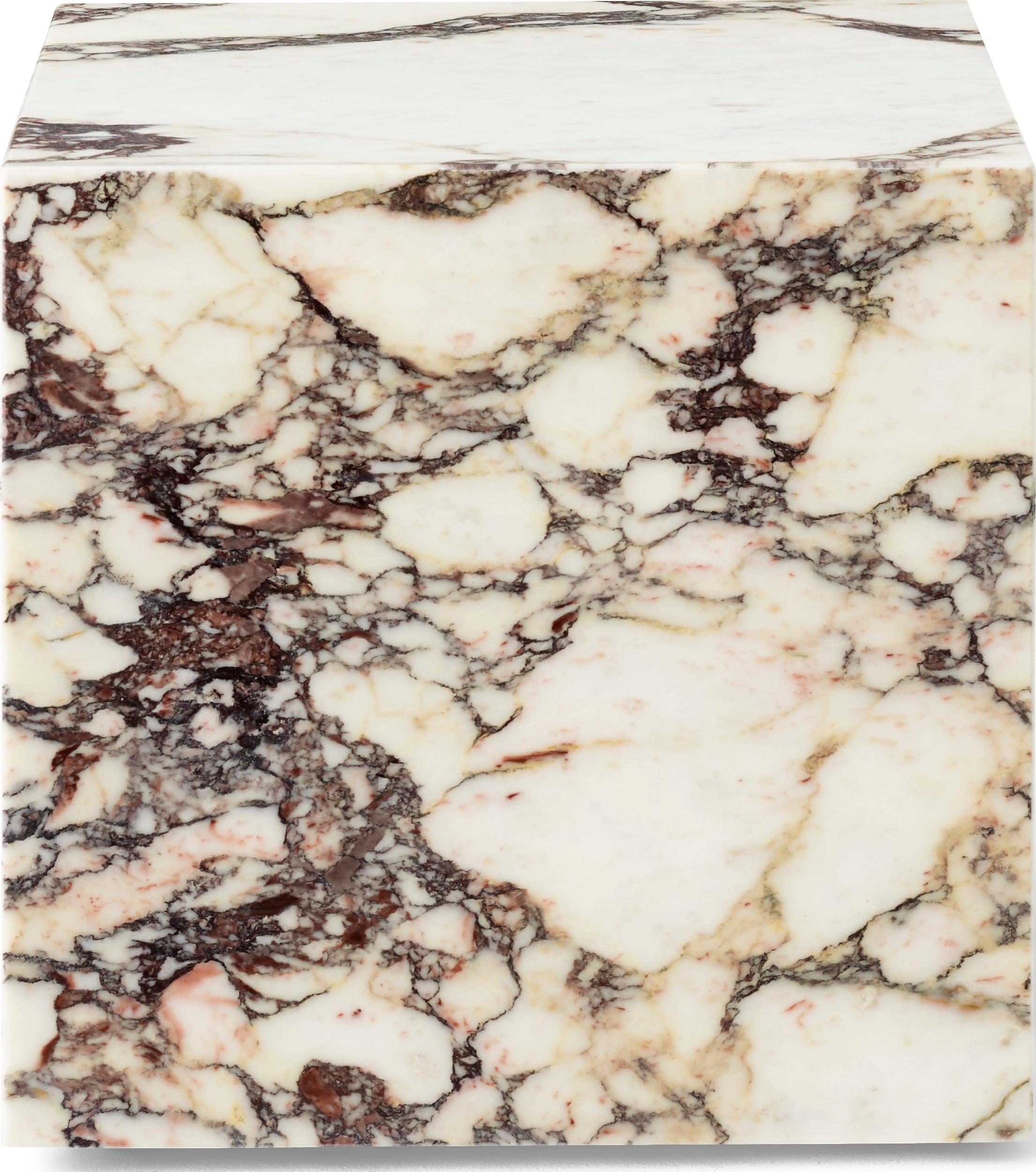 Stolik boczny Plinth Calacatta Viola 40 x 40 cm