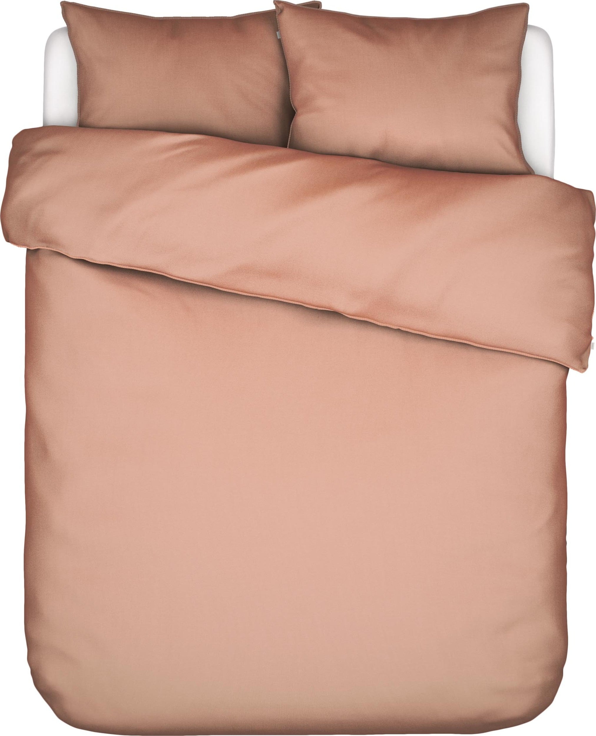 Pościel Minte 260 x 220 cm ceglasta z 2 poszewkami na poduszki 60 x 70 cm zapięcie flap