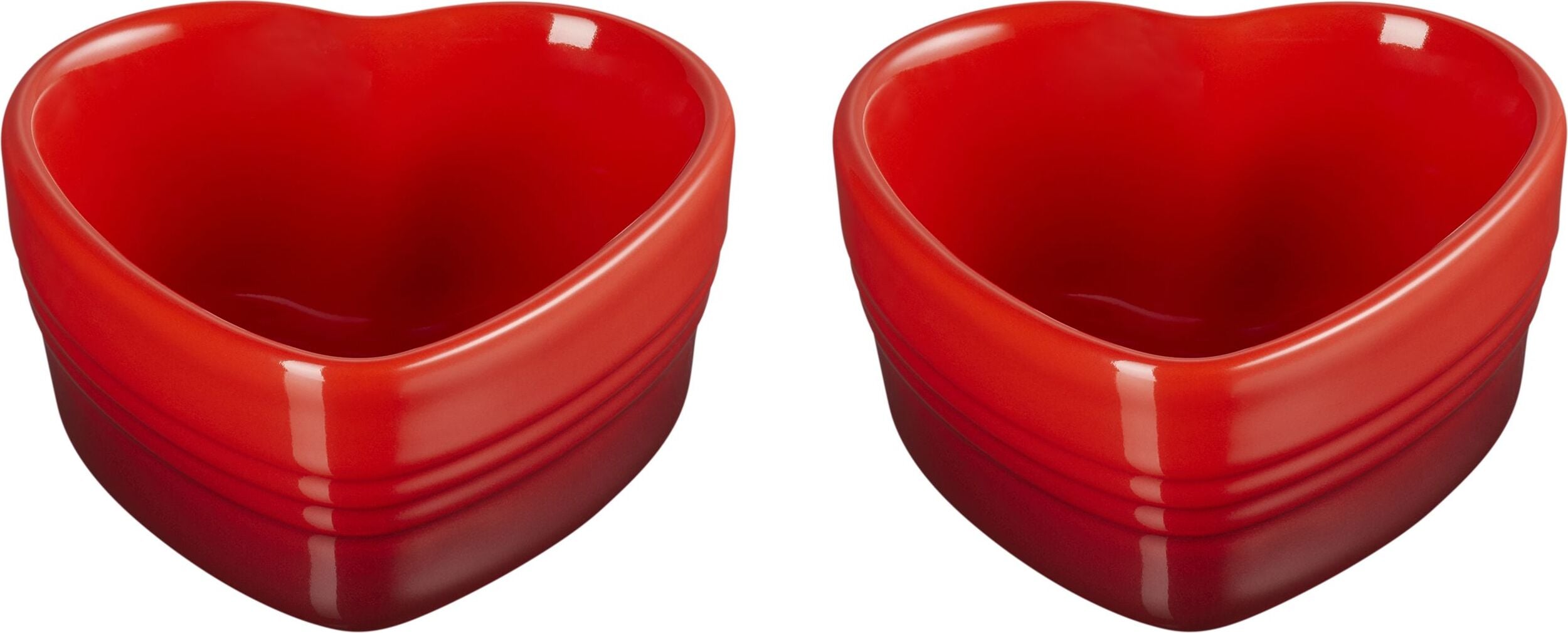 Foremki do pieczenia i serwowania Heart 300 ml wiśniowe 2 szt.