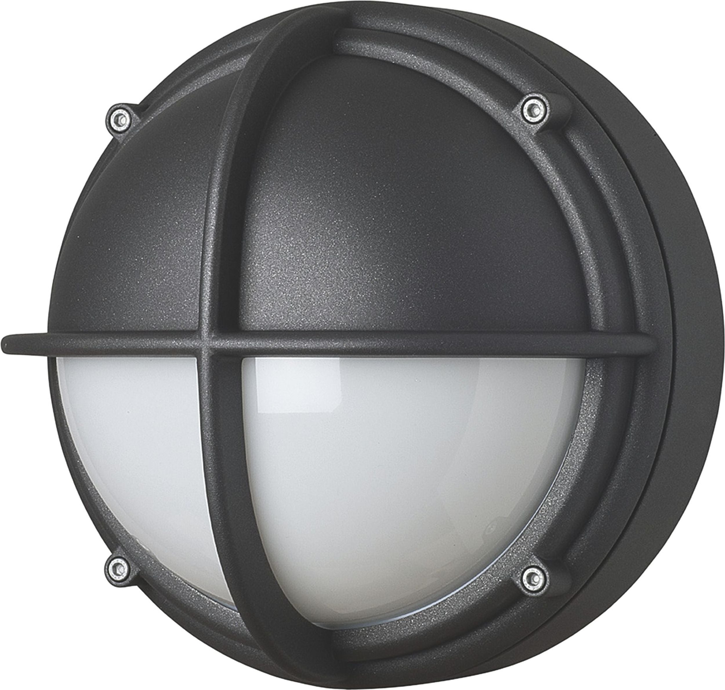 Kinkiet Skot Half LED 3000K opal z antracytową ramą