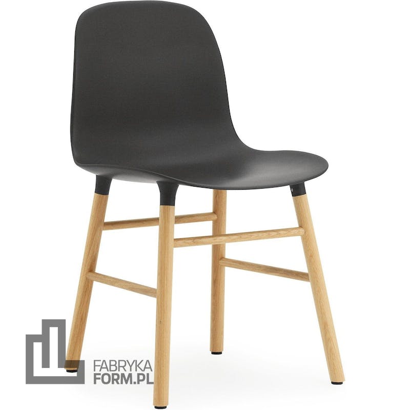 Krzesło Form czarne dębowa rama