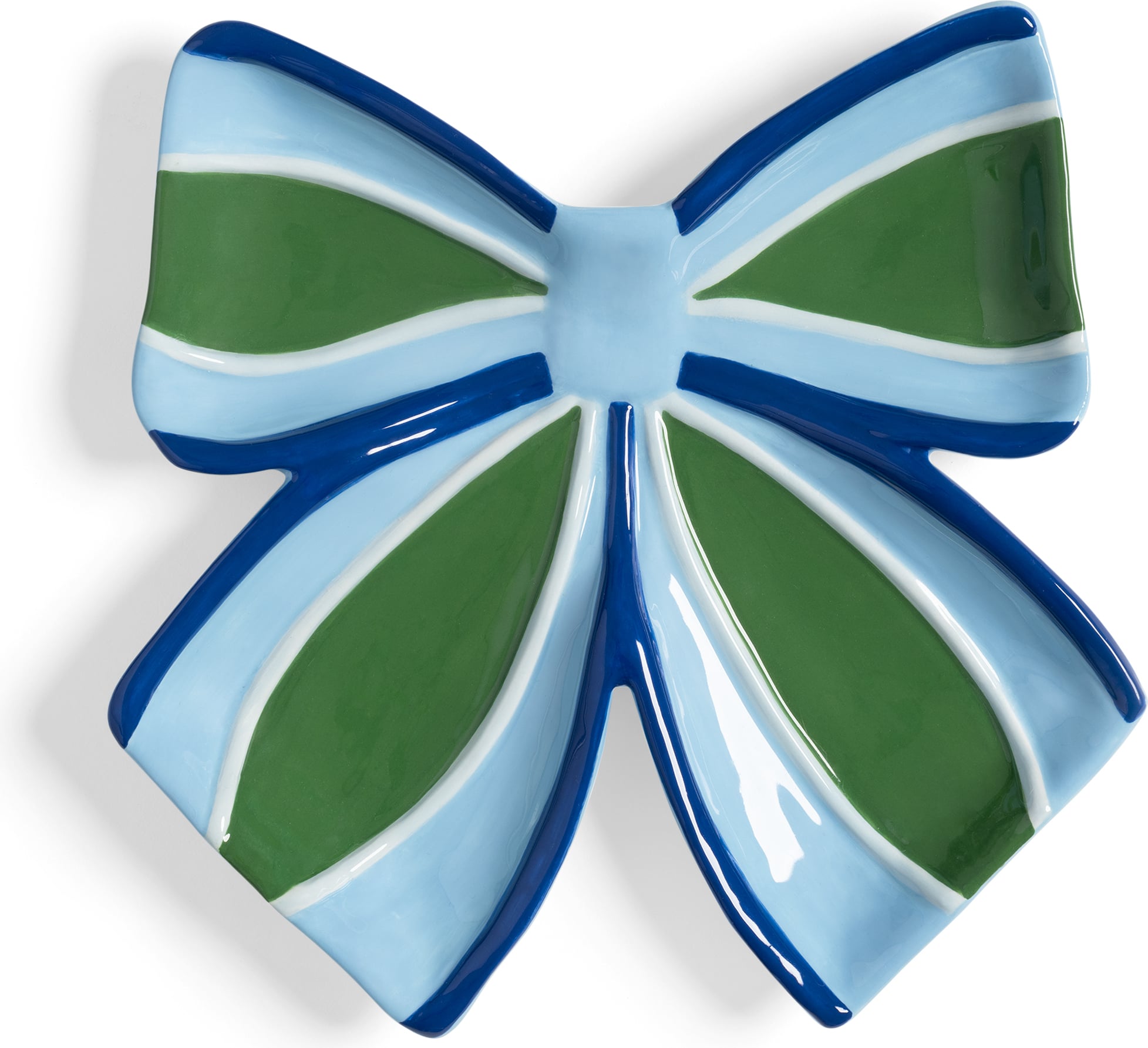Talerz na przekąski Ribbon 22 cm niebieski
