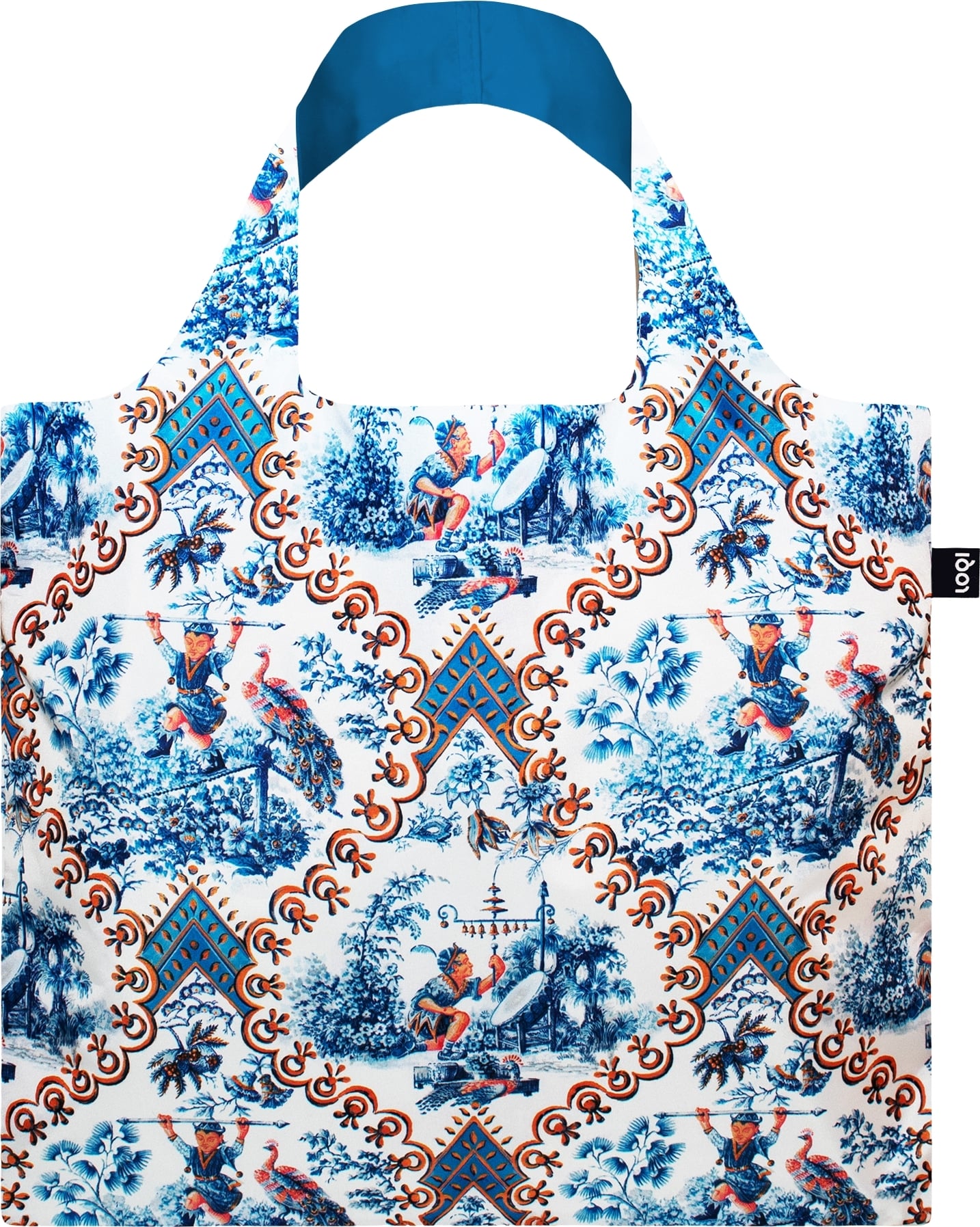 Torba LOQI Artist Decorative Art Toile de Jouy Juggler z recyklingu