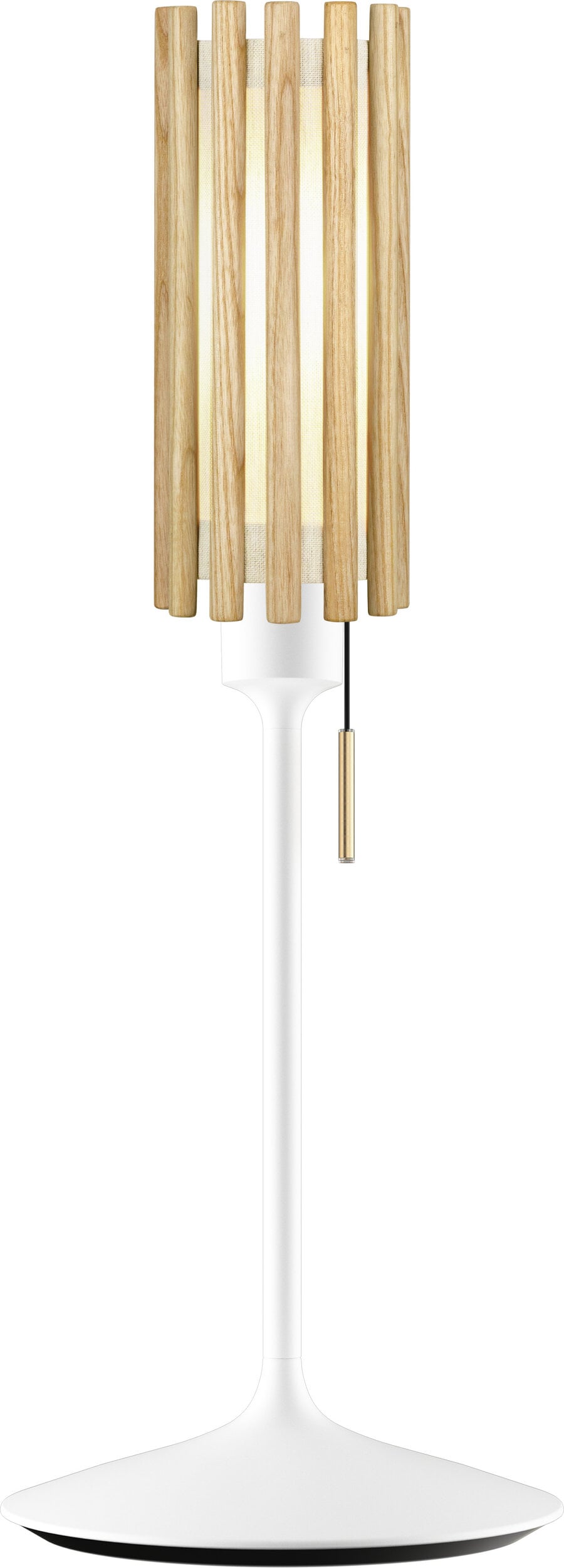 Lampa stołowa Komorebi 11 cm naturalny dąb z białą podstawą