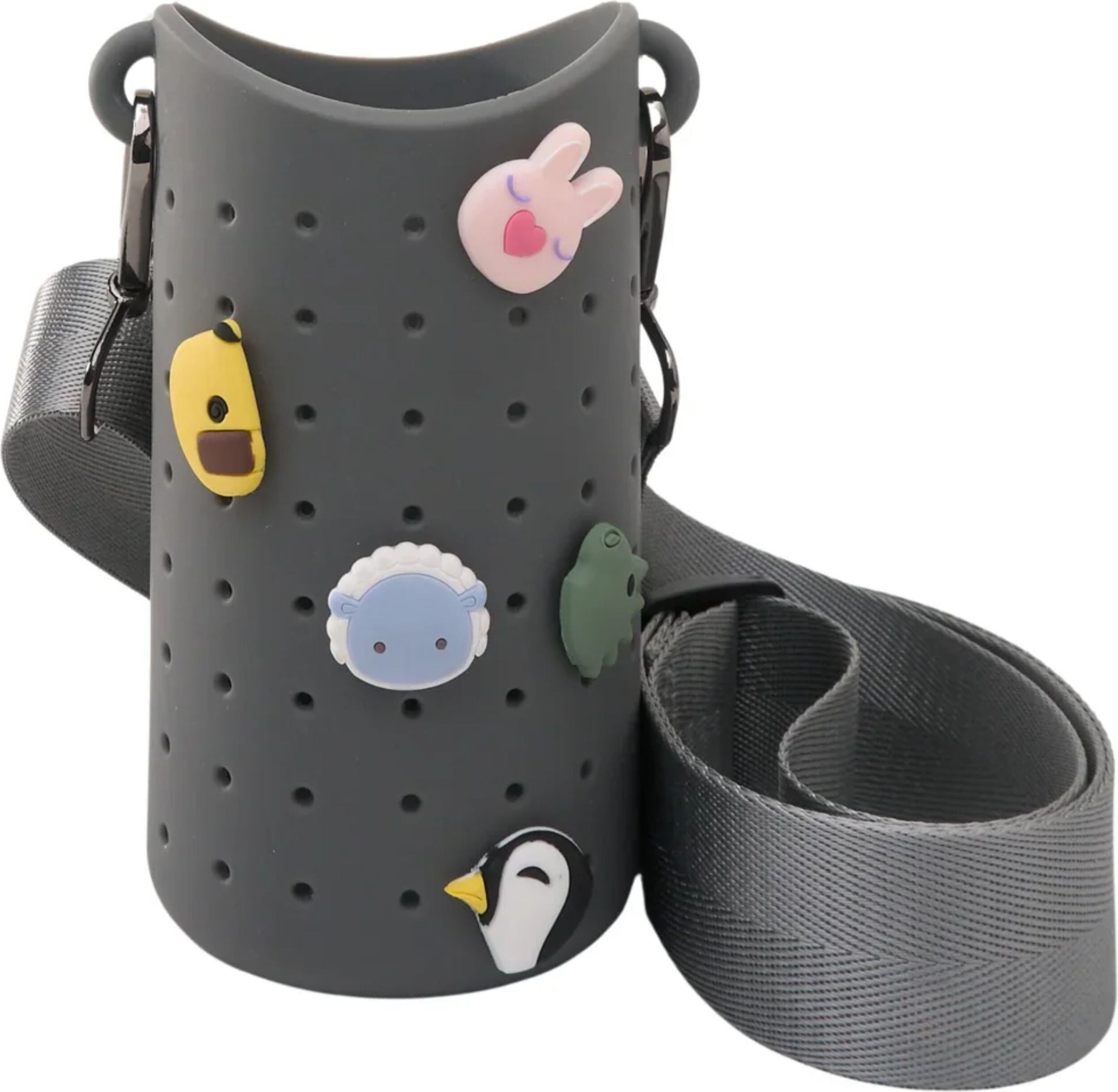 Etui na butelkę z paskiem Bestie Sling szare