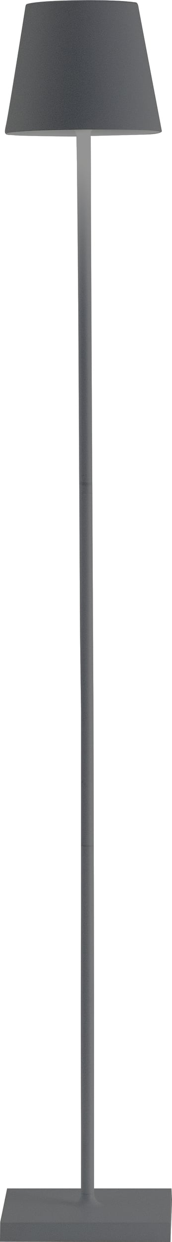 Lampa stojąca Poldina ciemnoszara z regulowaną wysokością