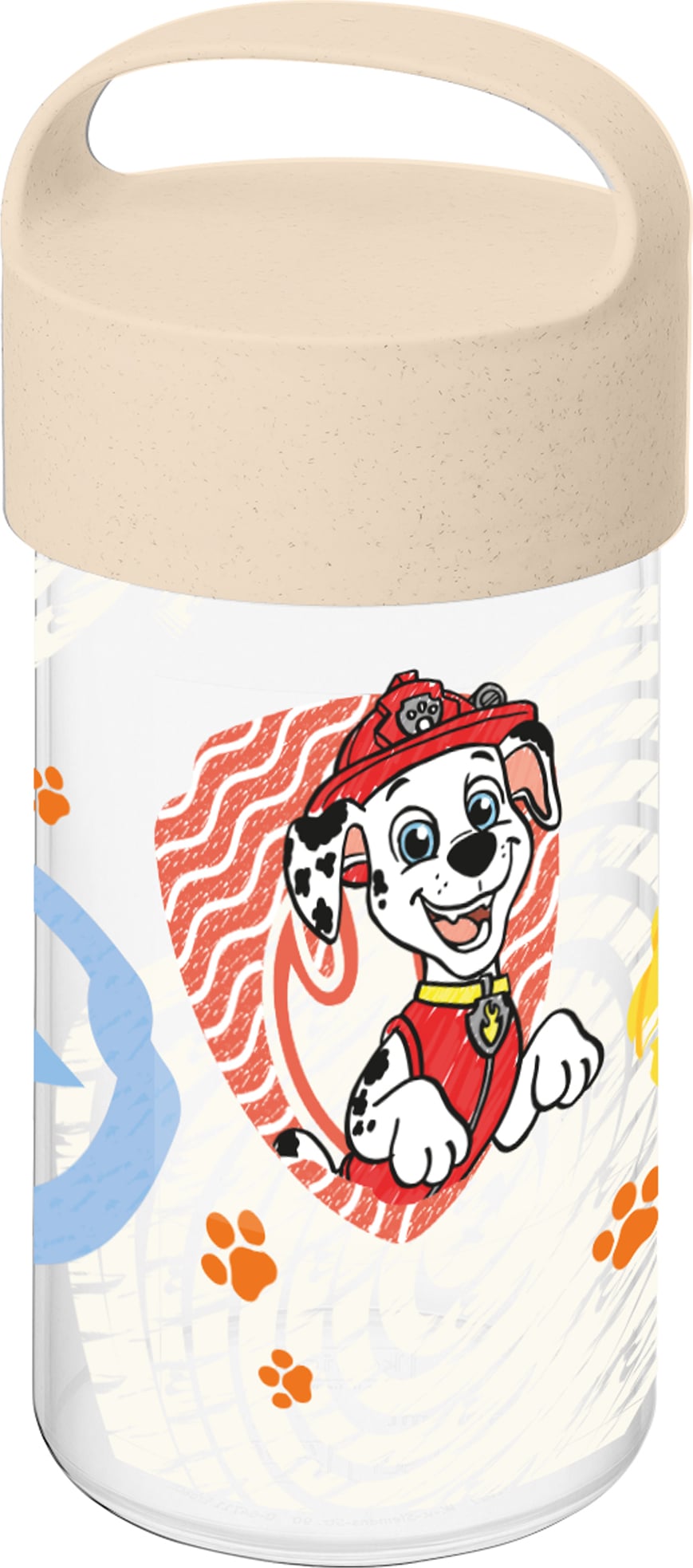 Butelka na wodę Buddy Organic Psi Patrol 500 ml beżowa