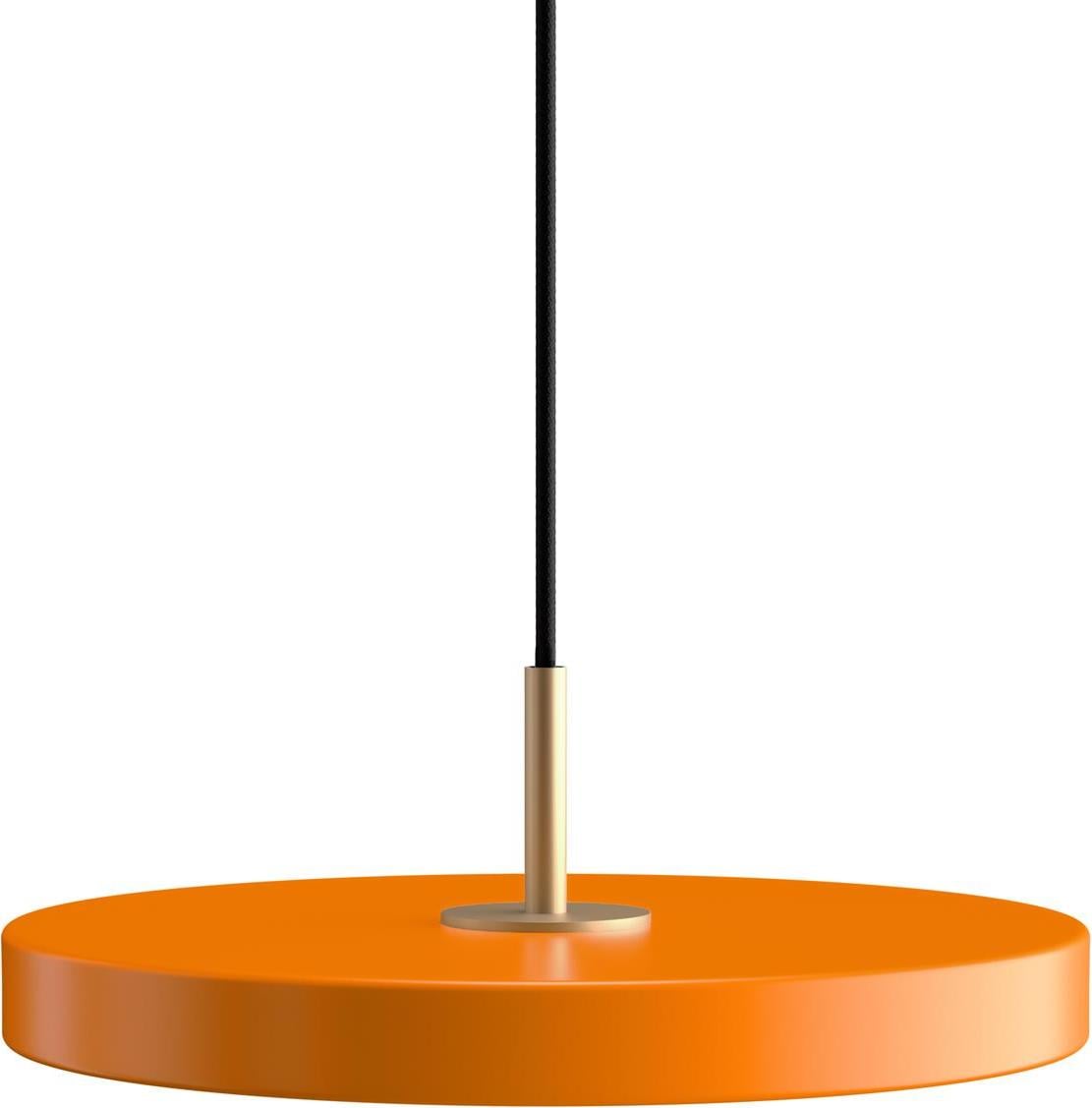 Lampa wisząca Asteria Mini pomarańczowa ze złotym mocowaniem