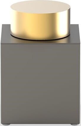 Pojemnik łazienkowy Corner 8 5 x 13 cm ciemny metal mat-złoty z pokrywką