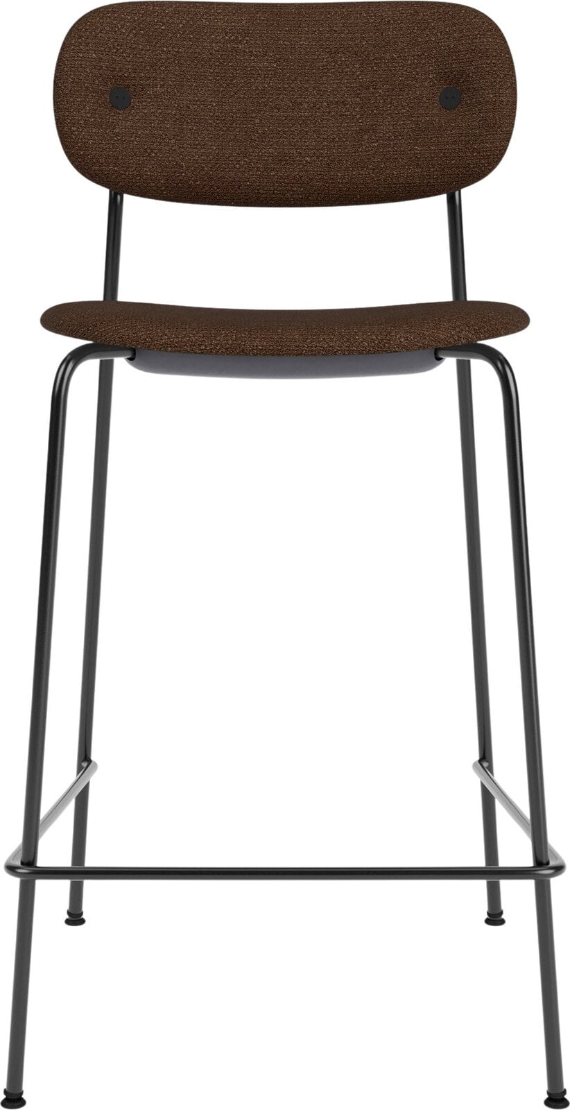 Krzesło barowe Co 68 5 cm tapicerowane boucle brąz