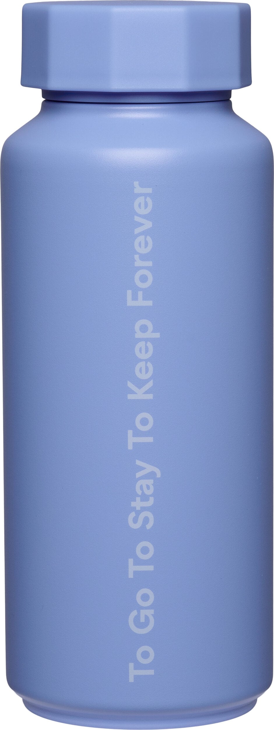 Butelka termiczna Tone-On-Tone To Go To Stay To Keep Forever niebieska