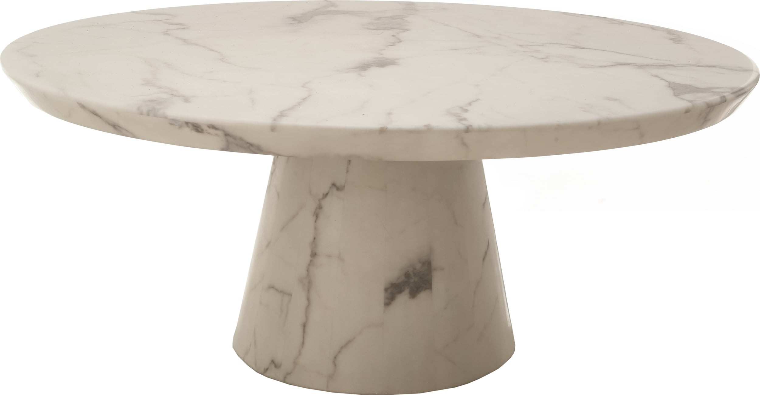Stolik kawowy Disc Marble 100 cm biały