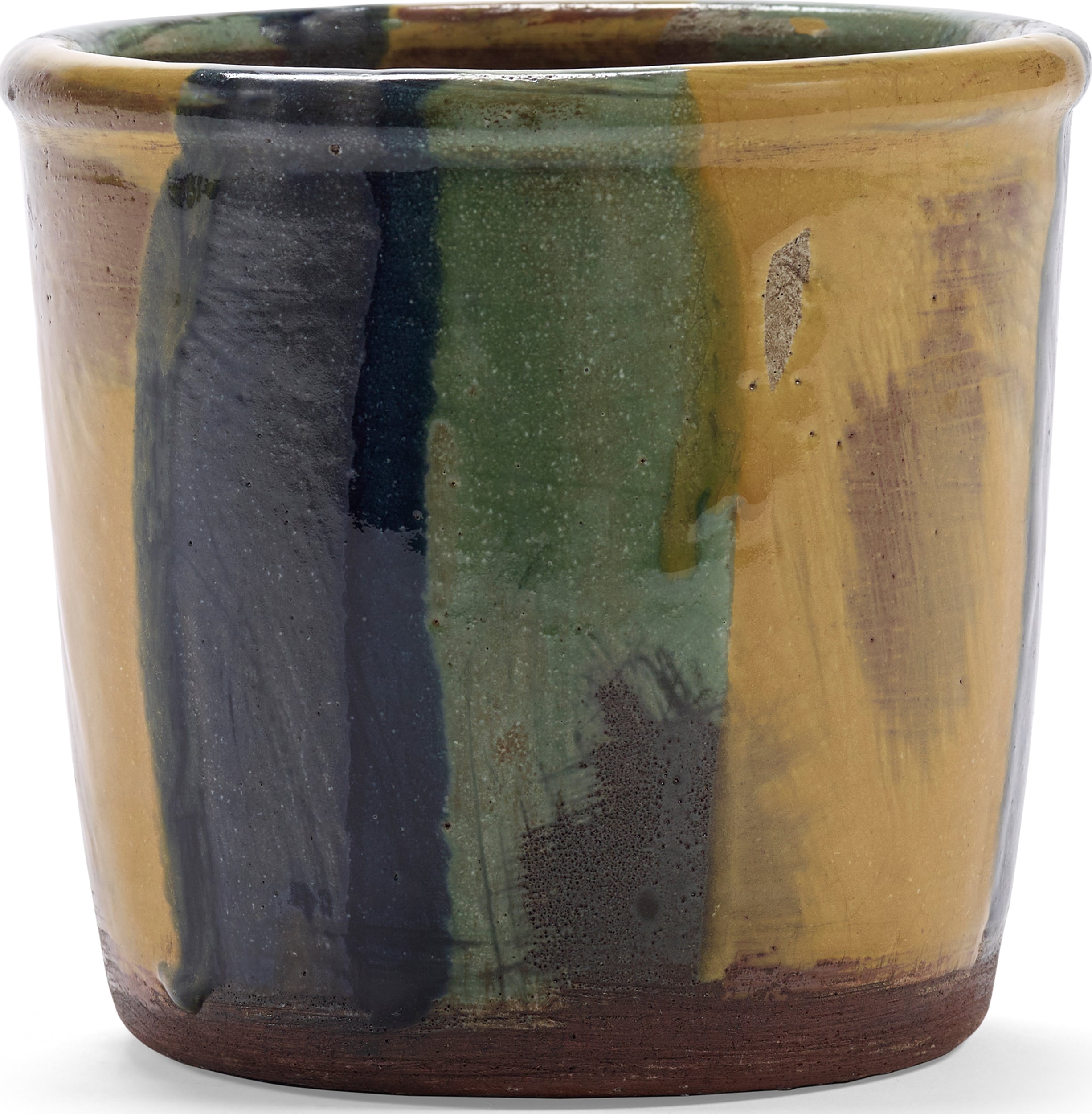 Osłonka na doniczkę Glazed Shades 15 cm żółto-niebieska