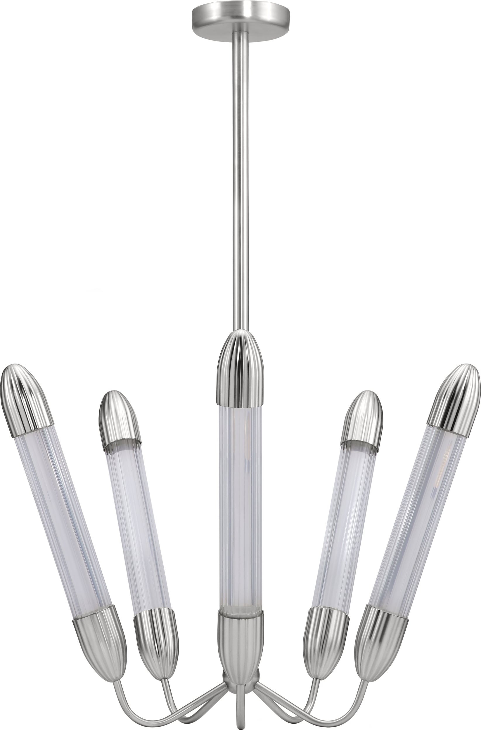 Żyrandol Lemon Squeeze 97 5 cm stal polerowana pięcioramienny
