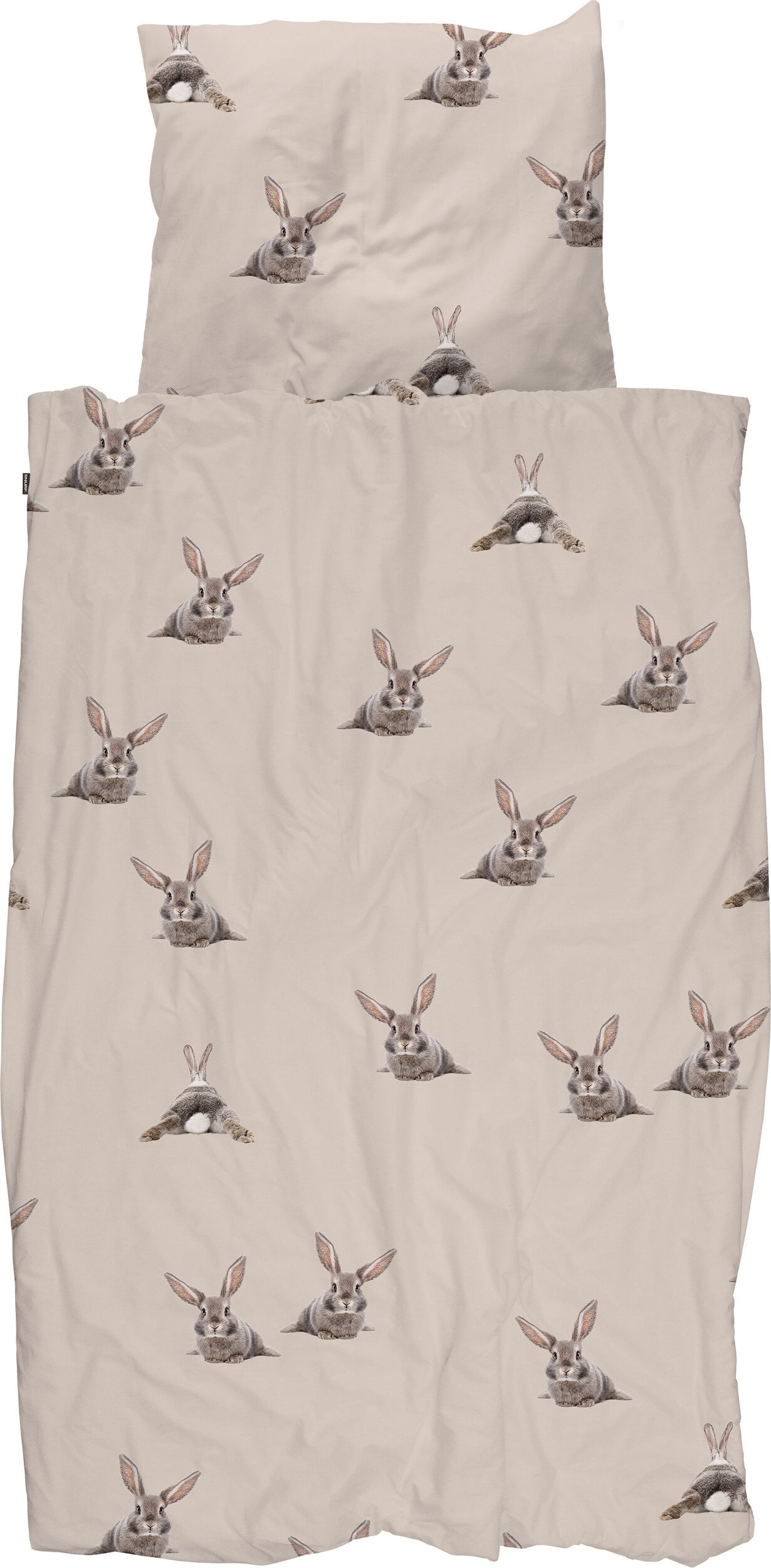 Pościel Bunny Beige 140 x 200 cm z poszewką na poduszkę 60 x 70 cm