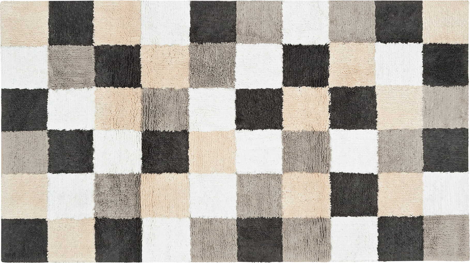 Dwustronny dywanik łazienkowy Square 60 x 60 cm naturalny