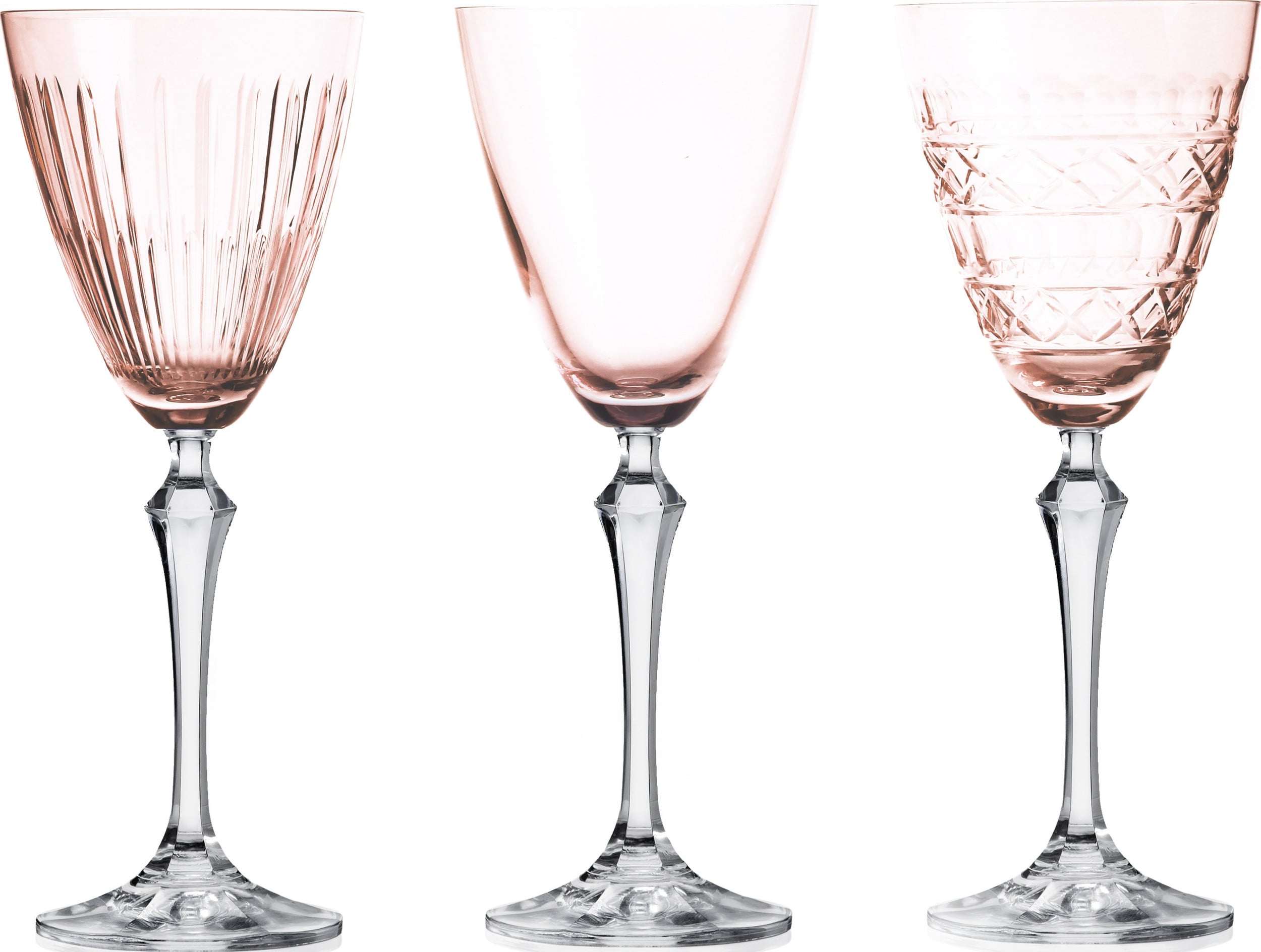 Kieliszki do wina Veranda 250 ml różowe 3 szt.