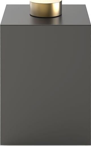Pojemnik łazienkowy Century 27 5 cm ciemny metal mat-złoty z pokrywką