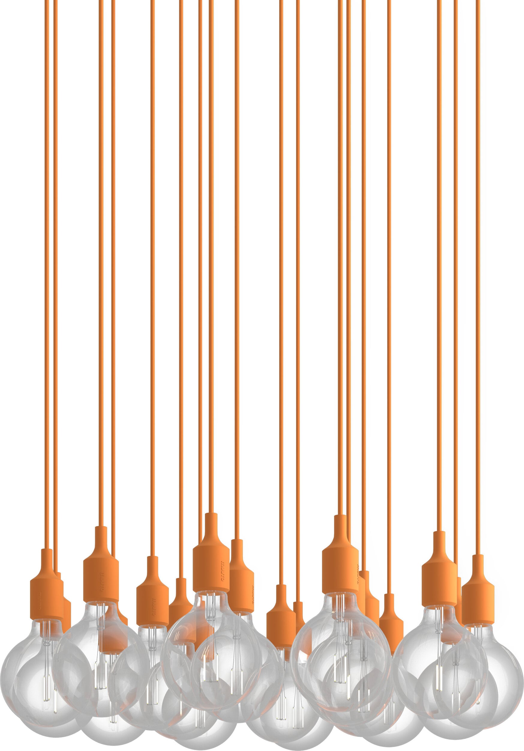 Lampa wisząca E27 18-punktowa pomarańczowa