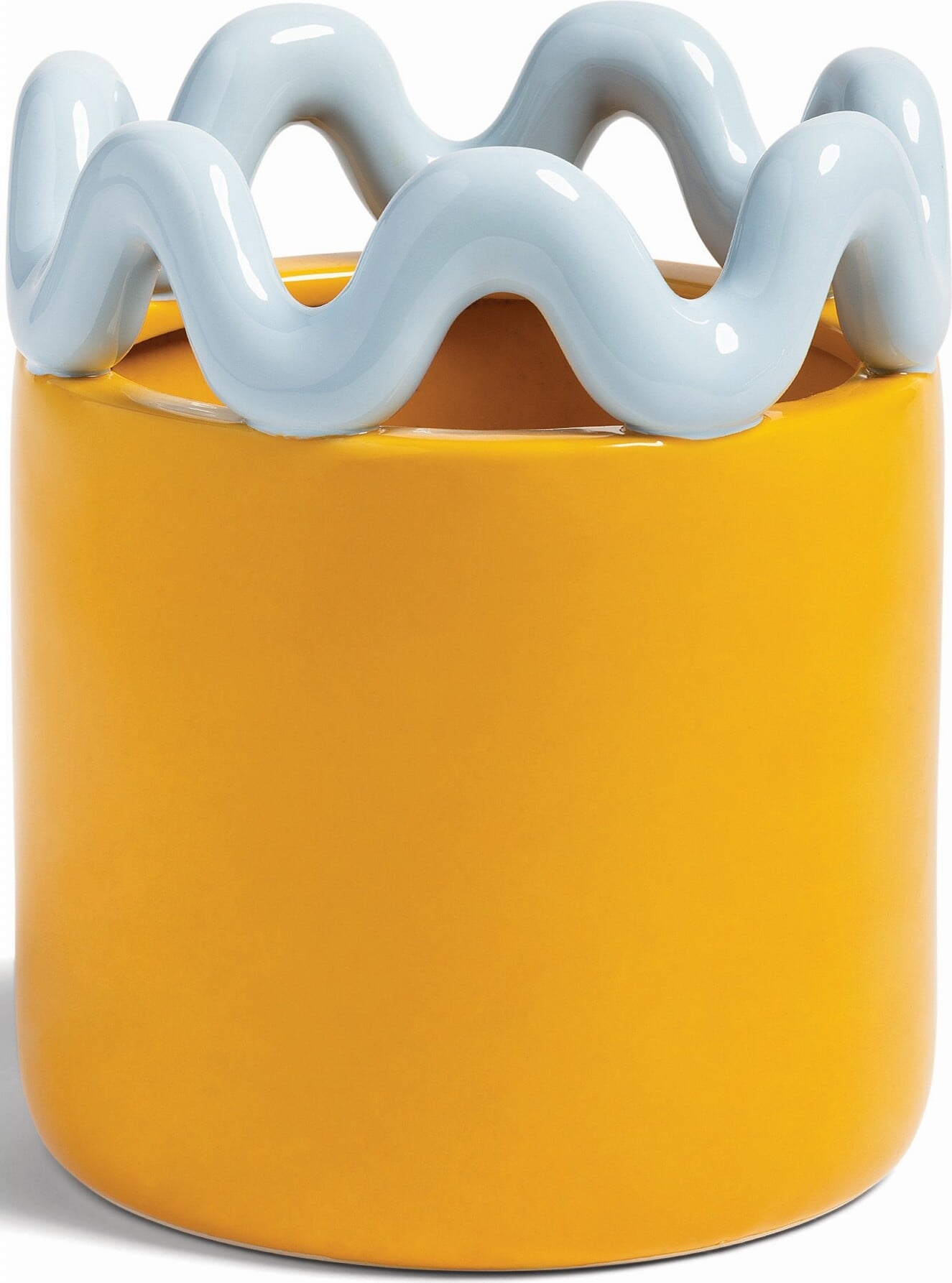 Osłonka na doniczkę Sway 18 cm pomarańczowa