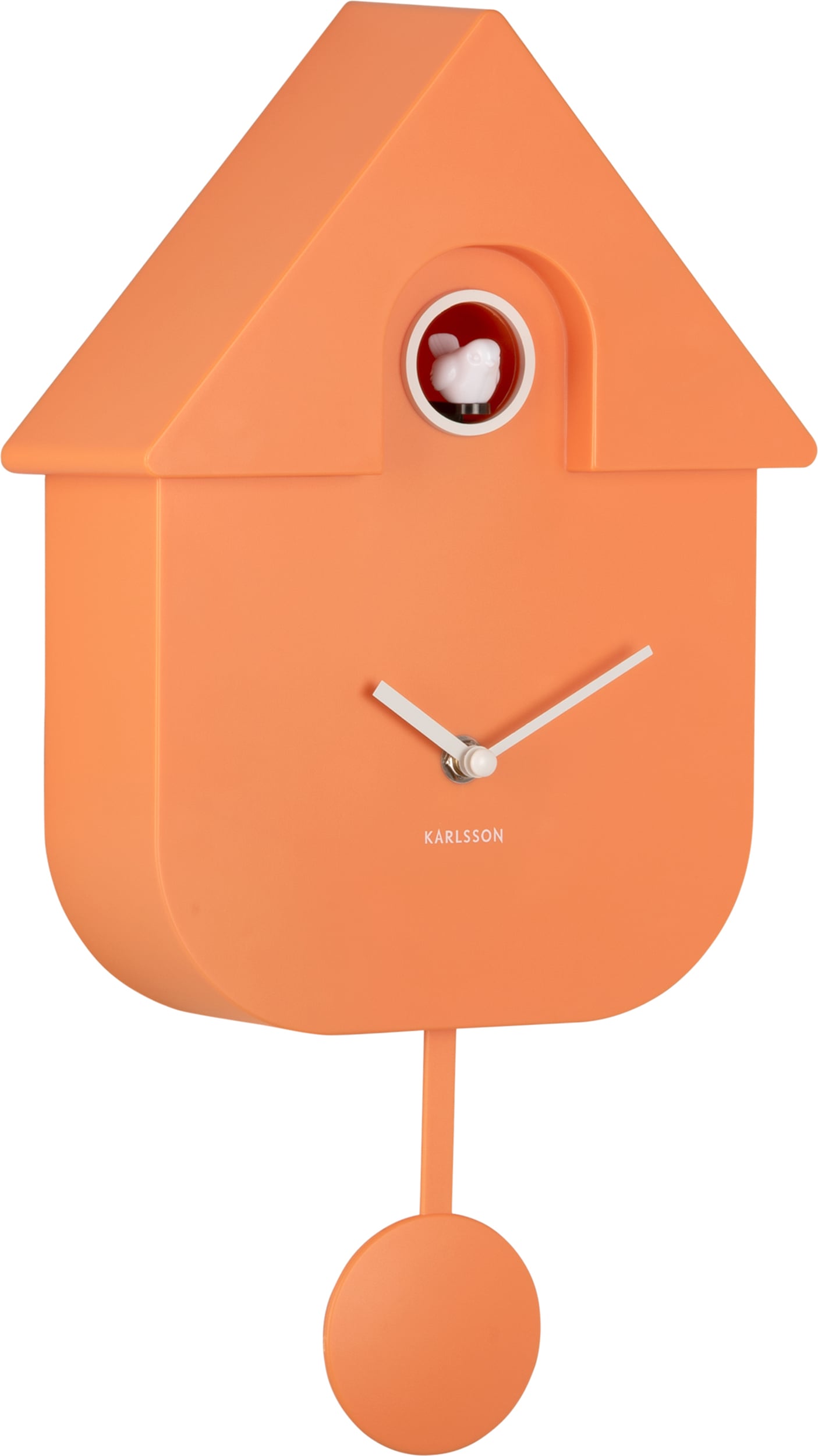 Zegar ścienny z kukułką Modern Cuckoo pomarańczowy