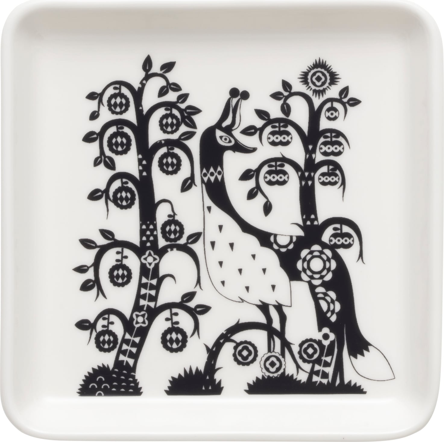 Talerz do serwowania przekąsek Taika 12 x 12 cm czarny