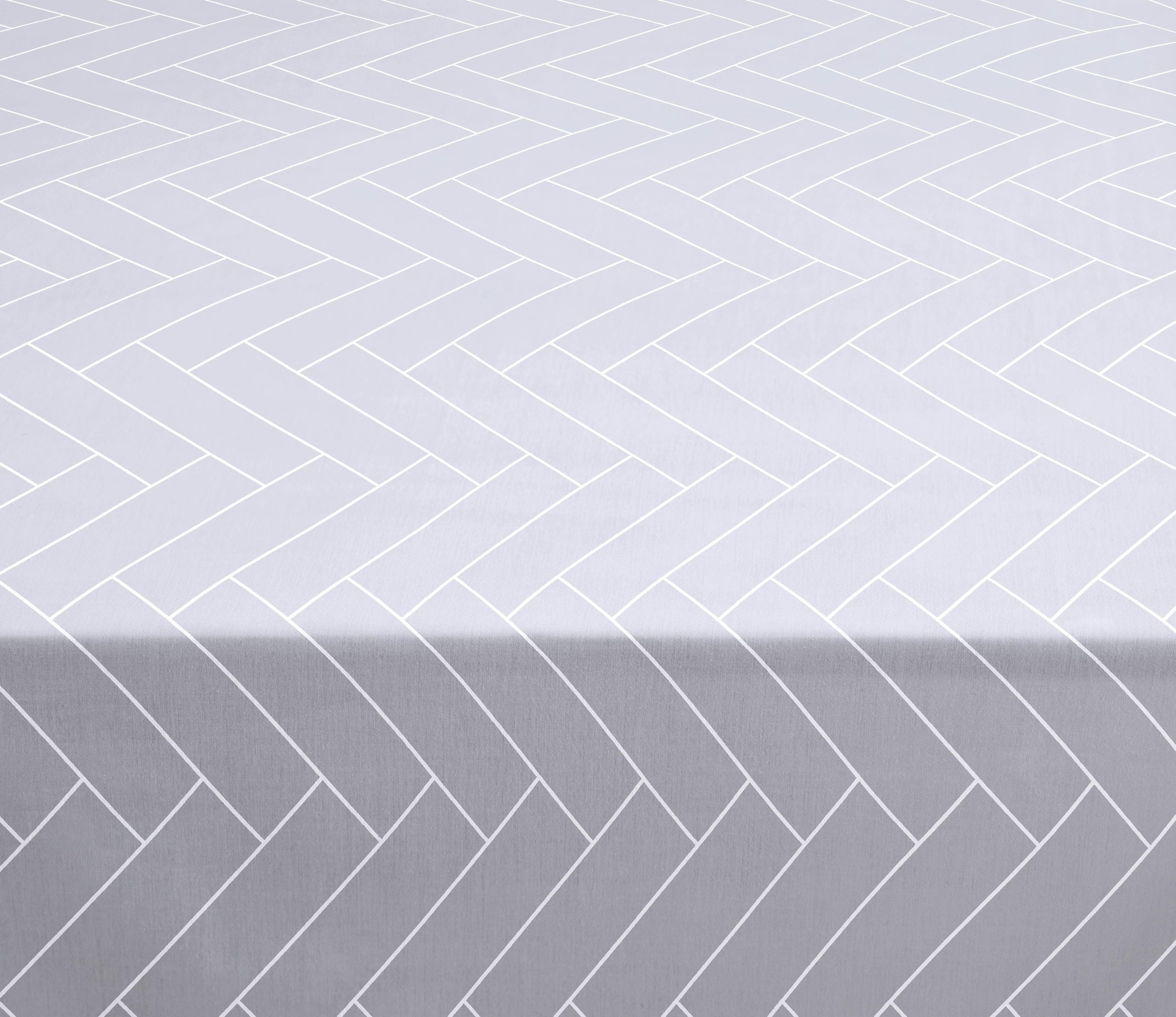 Obrus Tiles Damask 140 x 270 cm biały