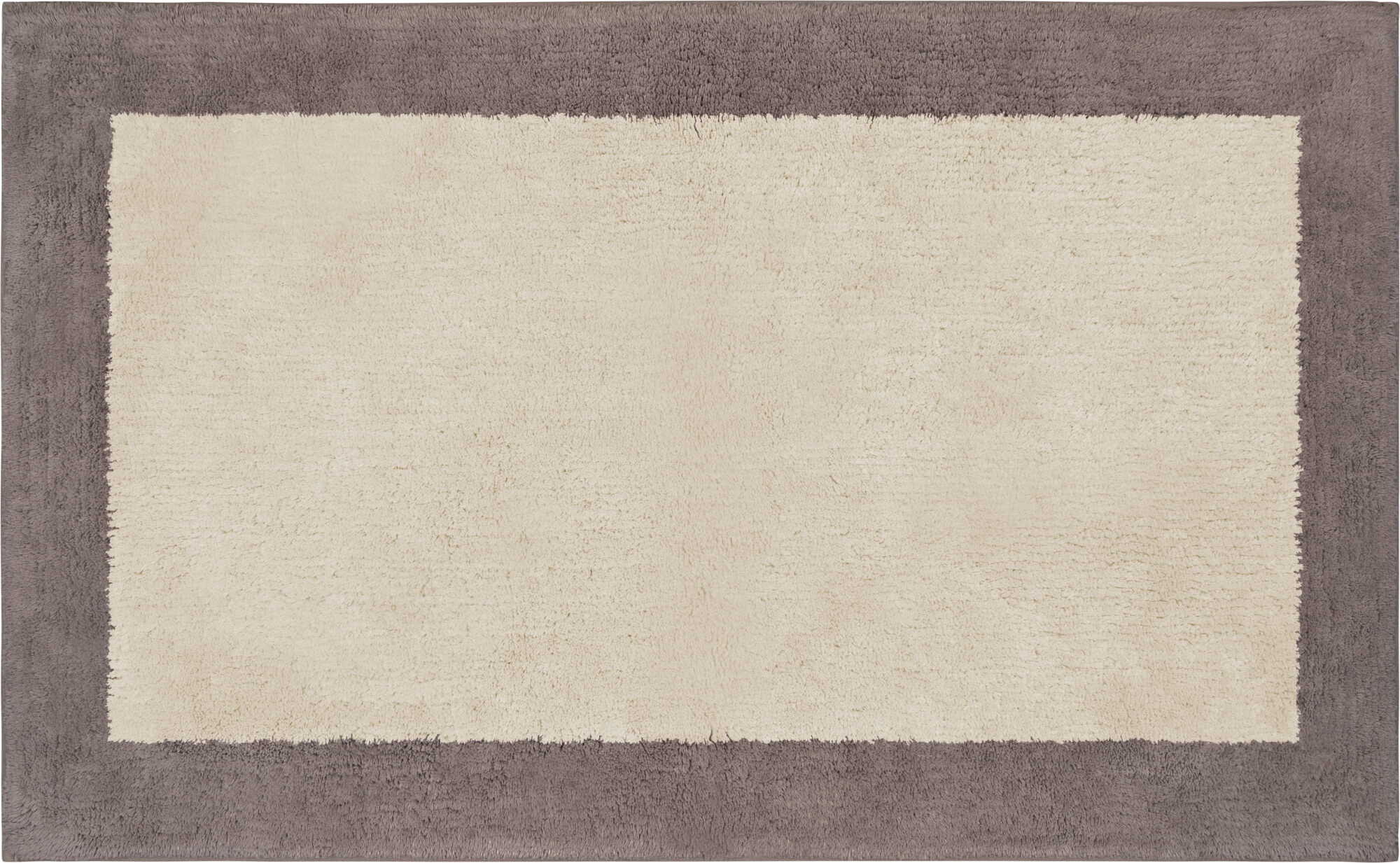 Dwustronny dywanik łazienkowy Frame 60 x 60 cm trawertynowo-grafitowy