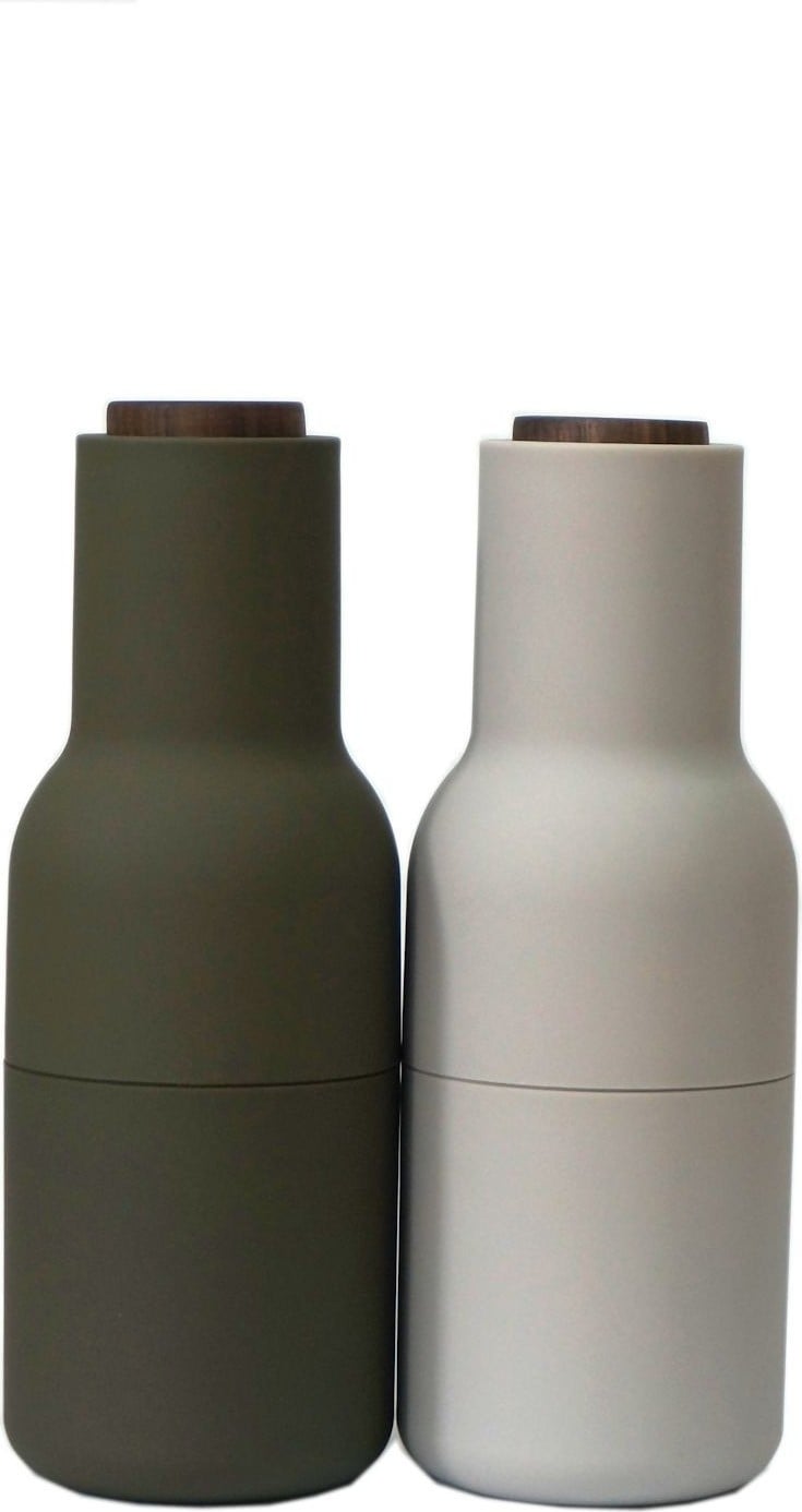 Młynek do pieprzu soli lub przypraw Bottle Grinder 2 szt. beż i zieleń