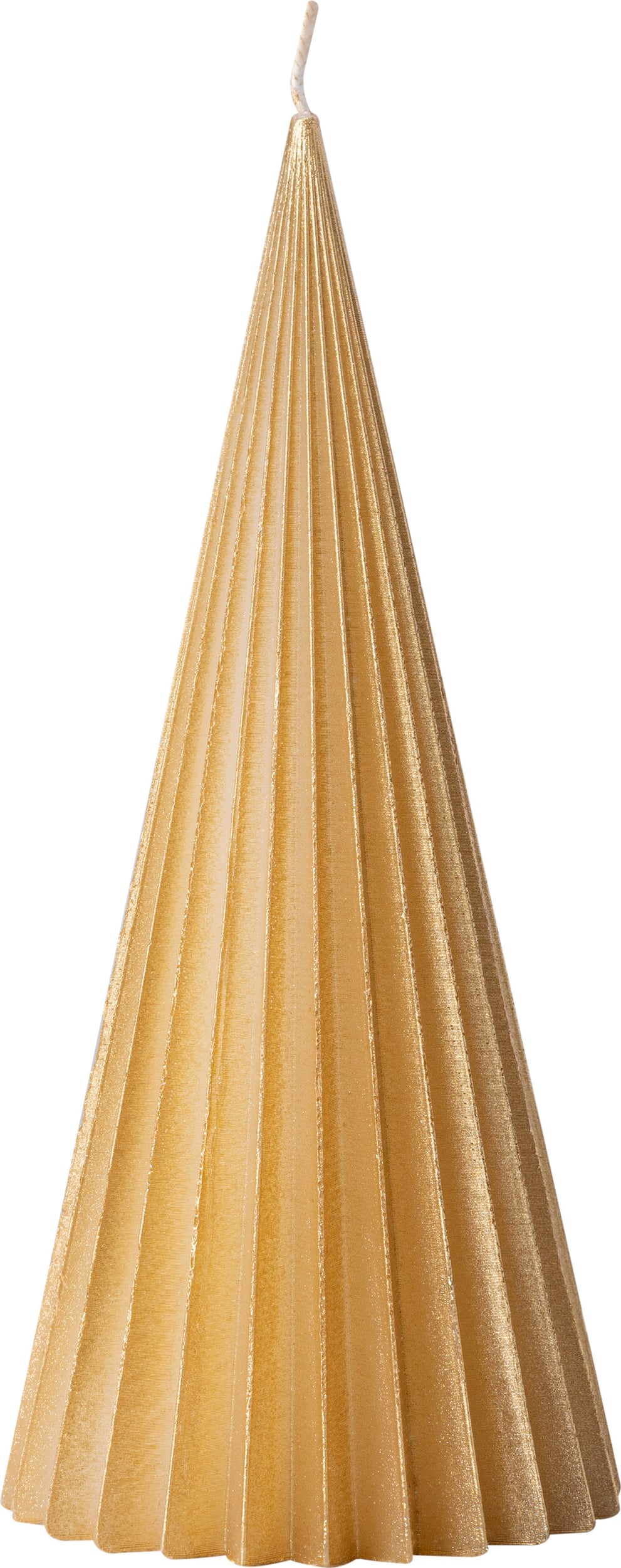 Świeca świąteczna Christmas Chic choinka 20 cm złota