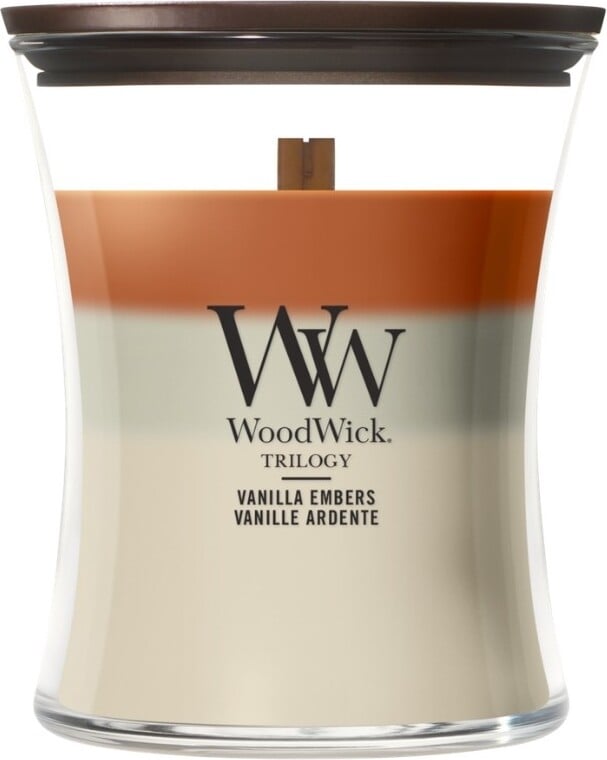 Świeca WoodWick Trilogy Vanilla Embers średnia