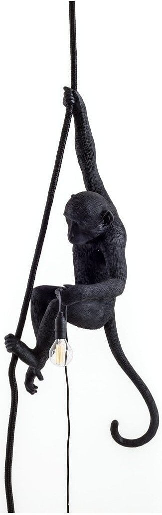 Lampa Monkey czarna sufitowa wisząca