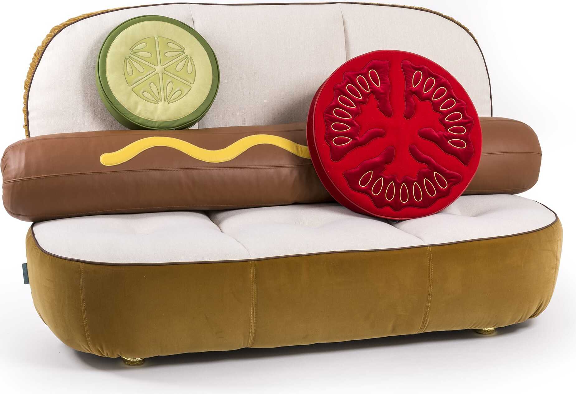 Sofa Hot Dog z poduszkami