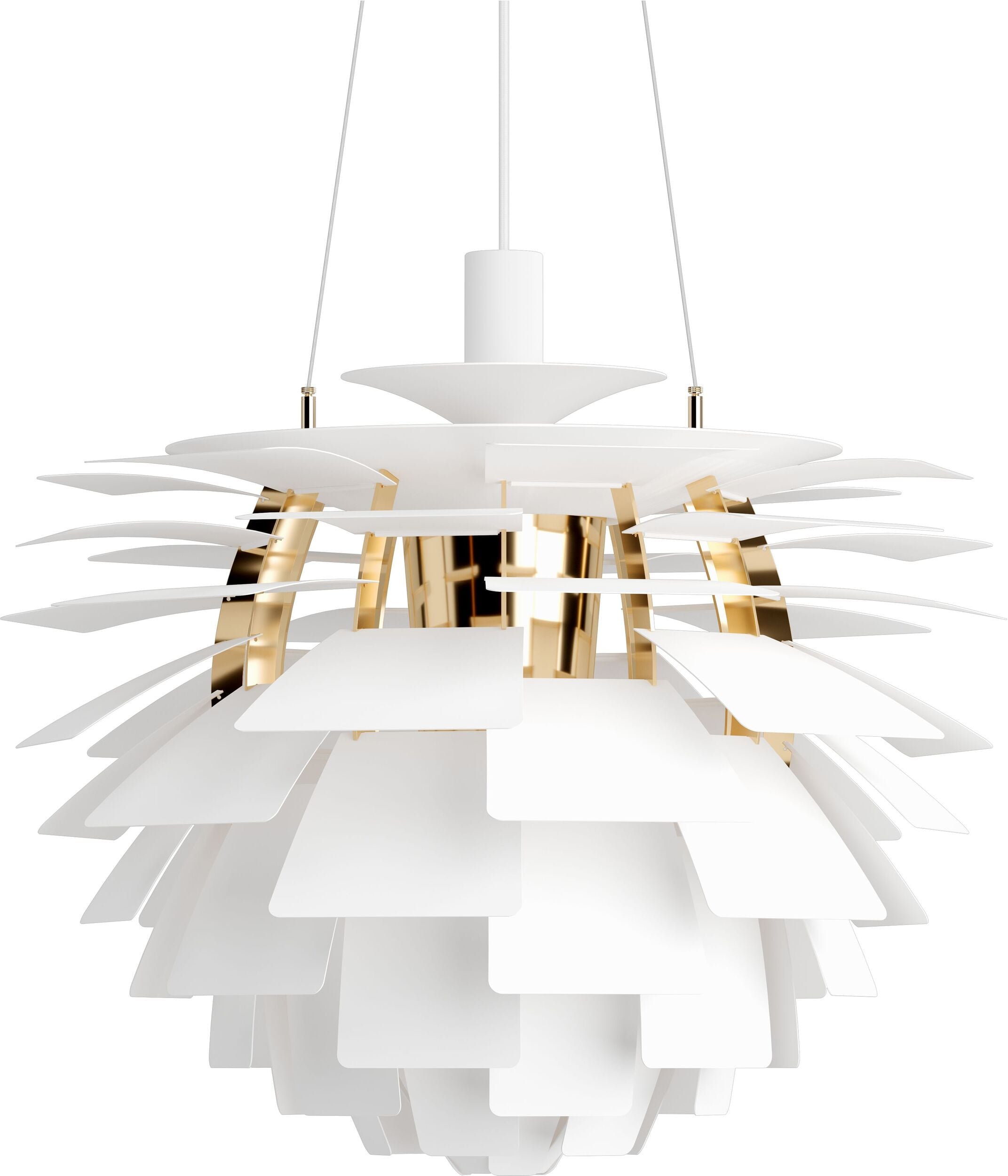 Lampa wisząca PH Artichoke 60 cm biała mosiądz