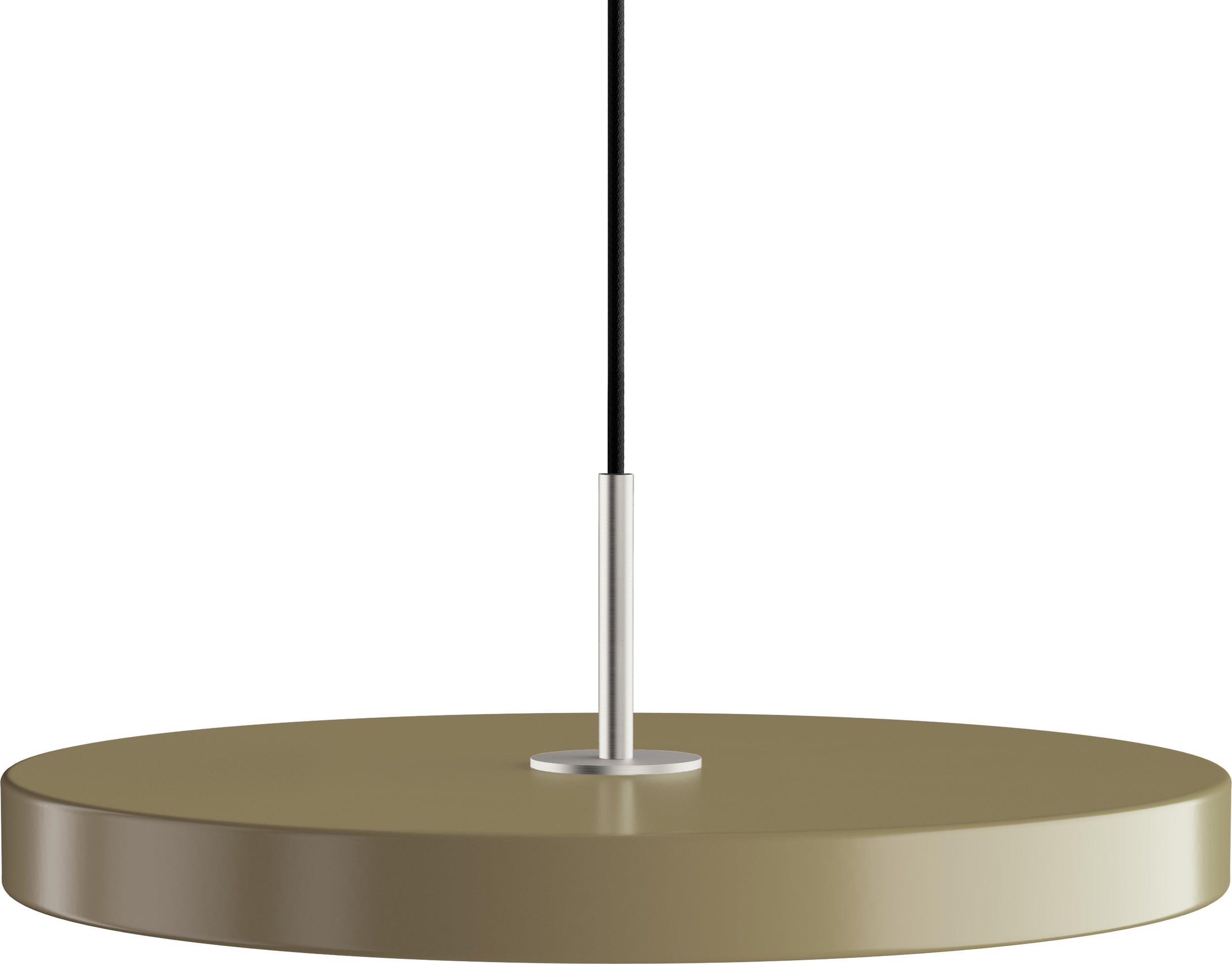 Lampa wisząca Asteria taupe ze srebrnym mocowaniem