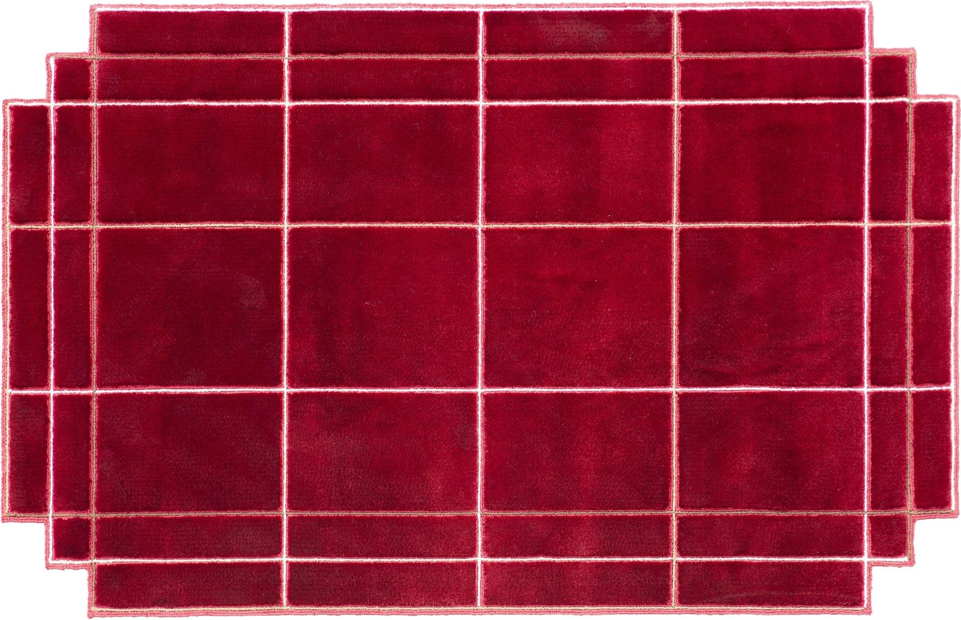 Dywan Volentieri Finestra ciemnoczerwony 200 x 200 cm