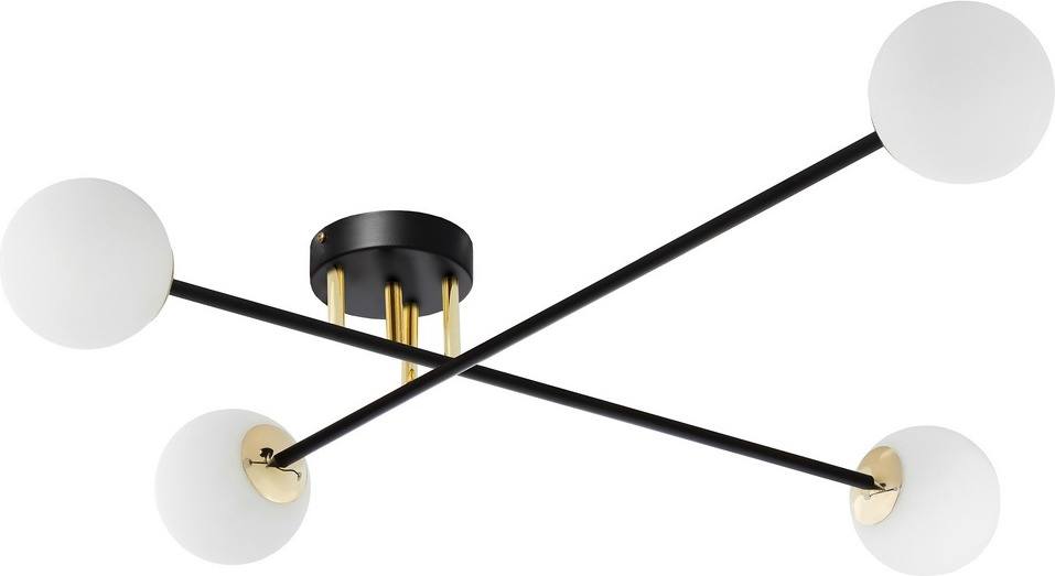 Lampa sufitowa Astra 4 czarno-złota