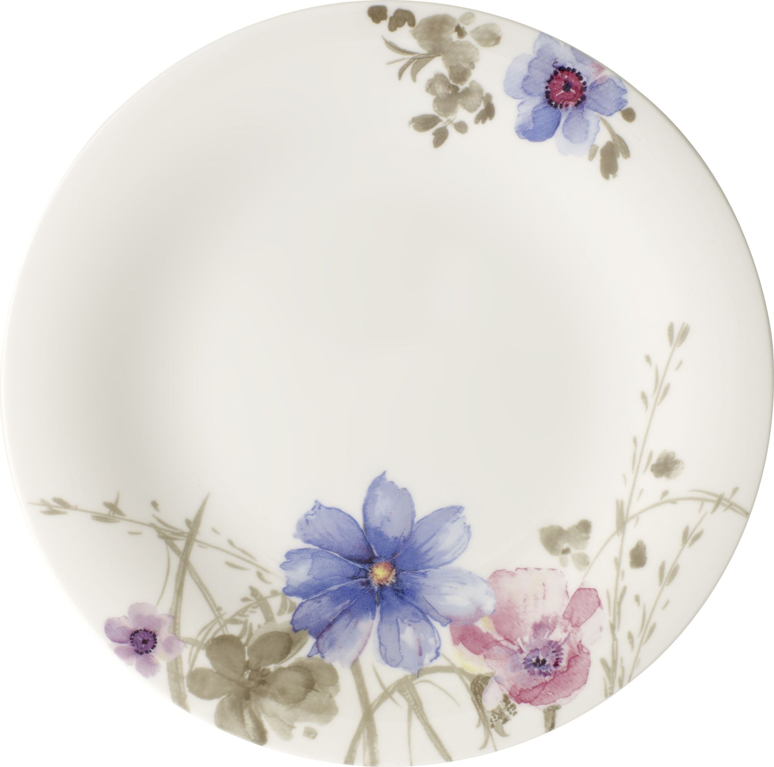 Talerz śniadaniowy Mariefleur Gris Basic wzór na brzegach 21 cm