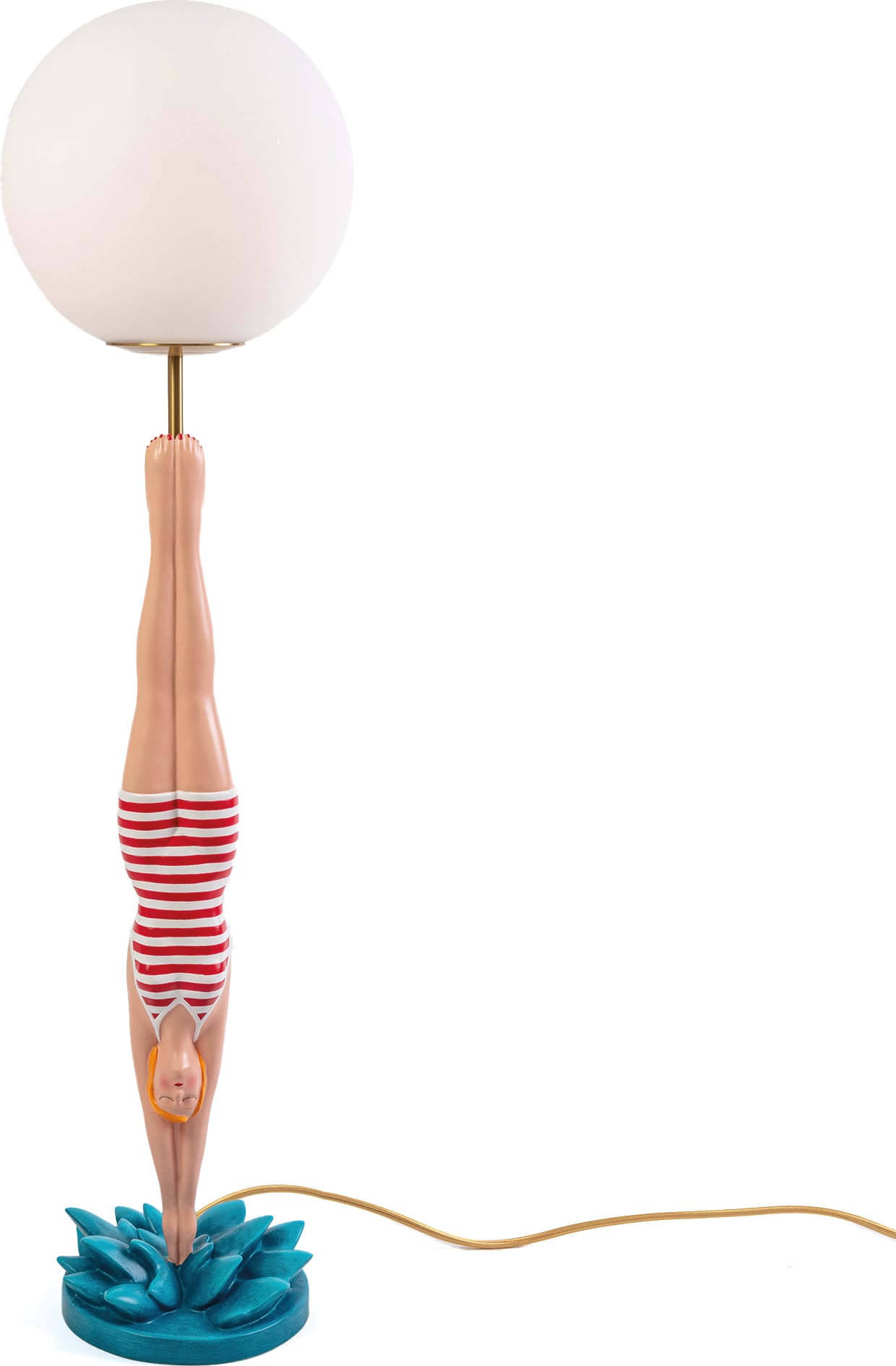 Lampa stołowa Diver czerwona