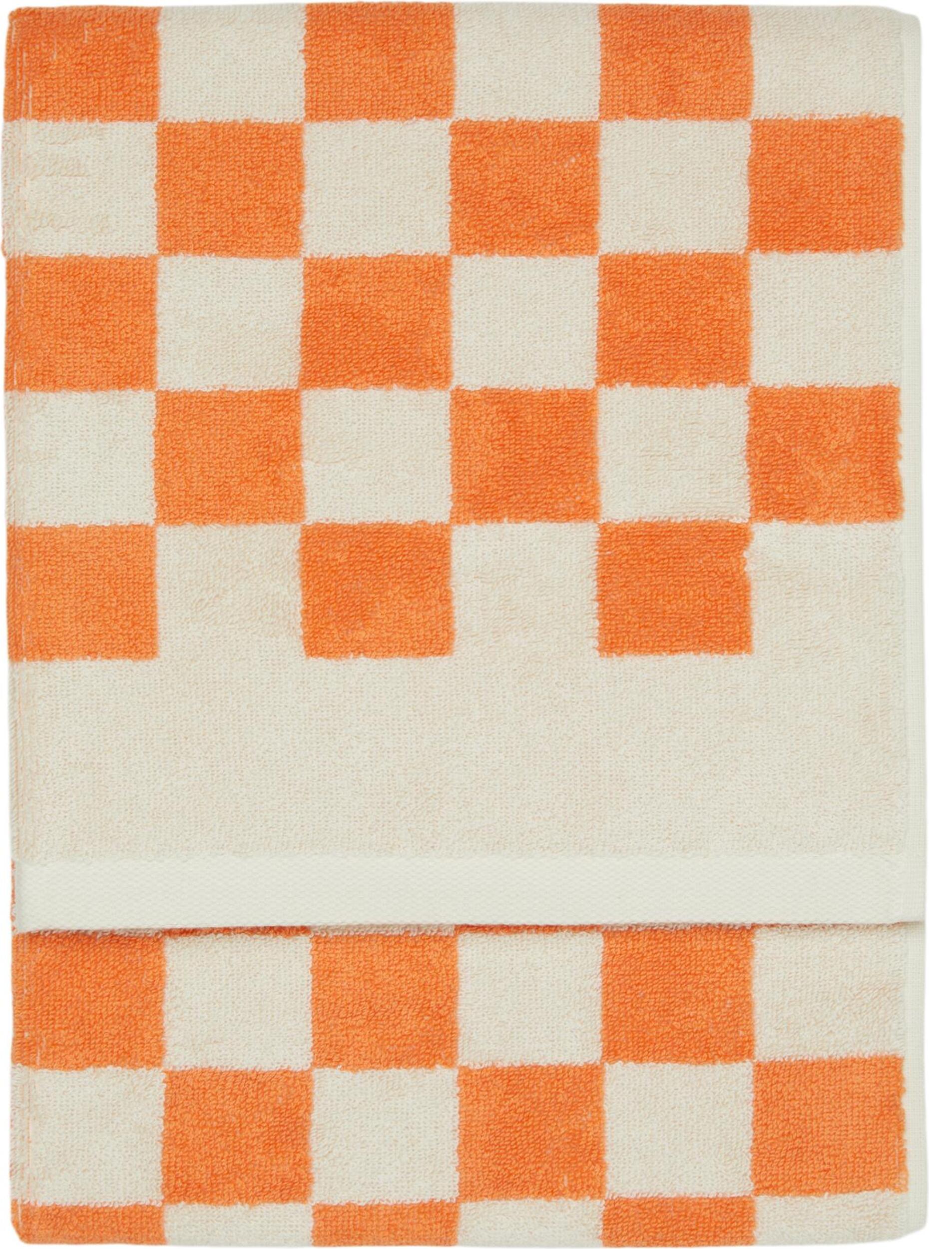 Ręcznik Checker 50 x 100 cm beżowo-pomarańczowy