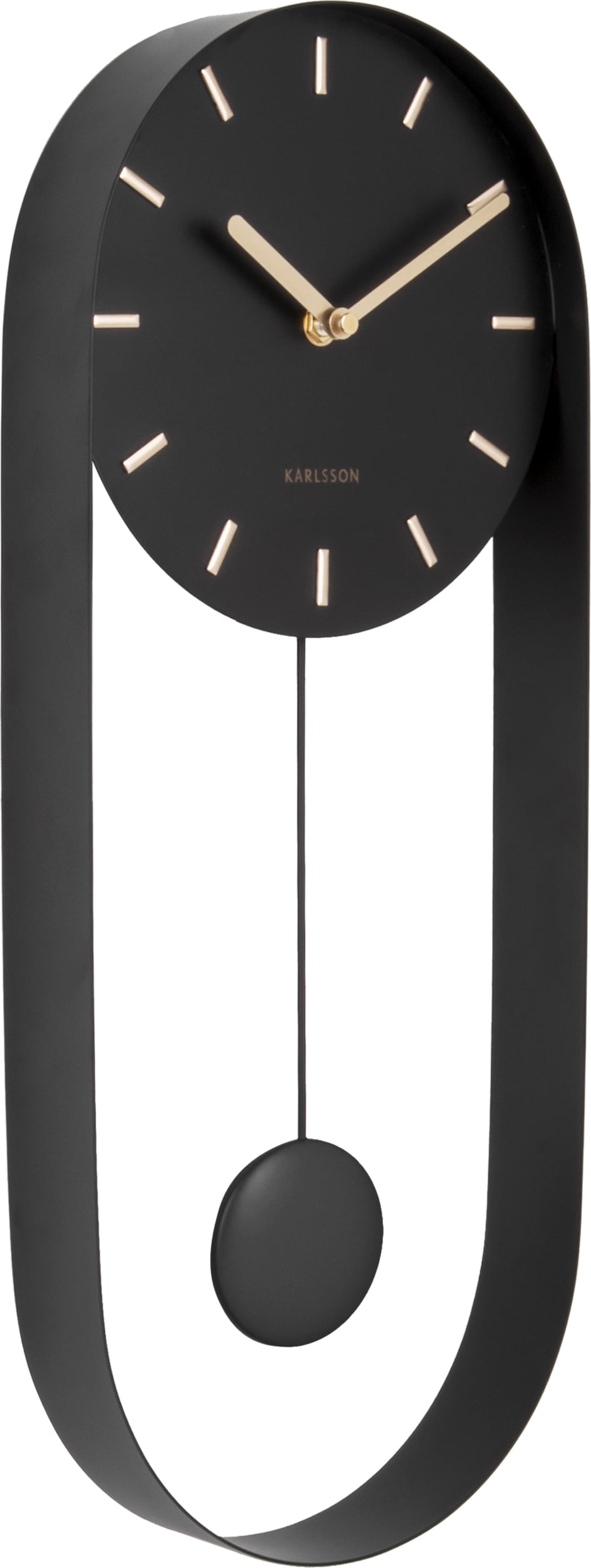 Zegar ścienny Pendulum Charm duży czarny