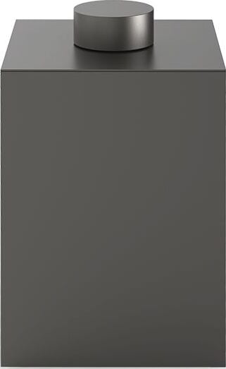 Pojemnik łazienkowy Century 27 5 cm ciemny metal mat z pokrywką