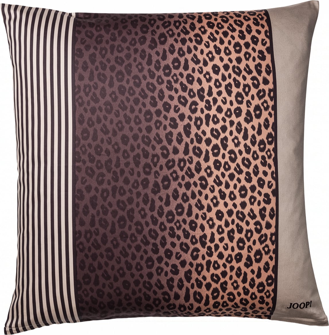 Poszewka na poduszkę Leo 80 x 80 cm taupe z bawełny satynowej