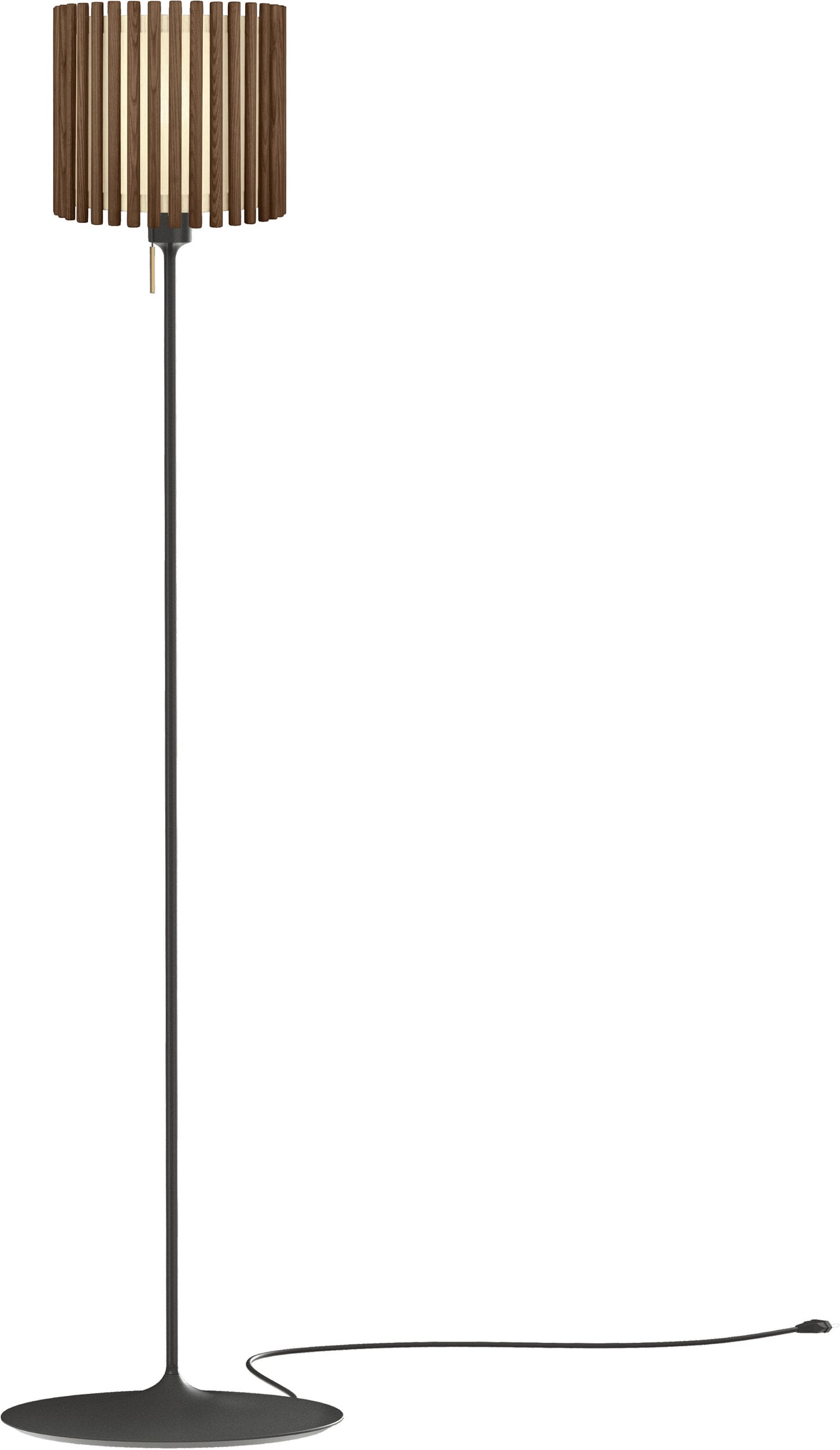 Lampa podłogowa Komorebi kwadratowa 27 5 cm ciemny dąb z białą podstawą